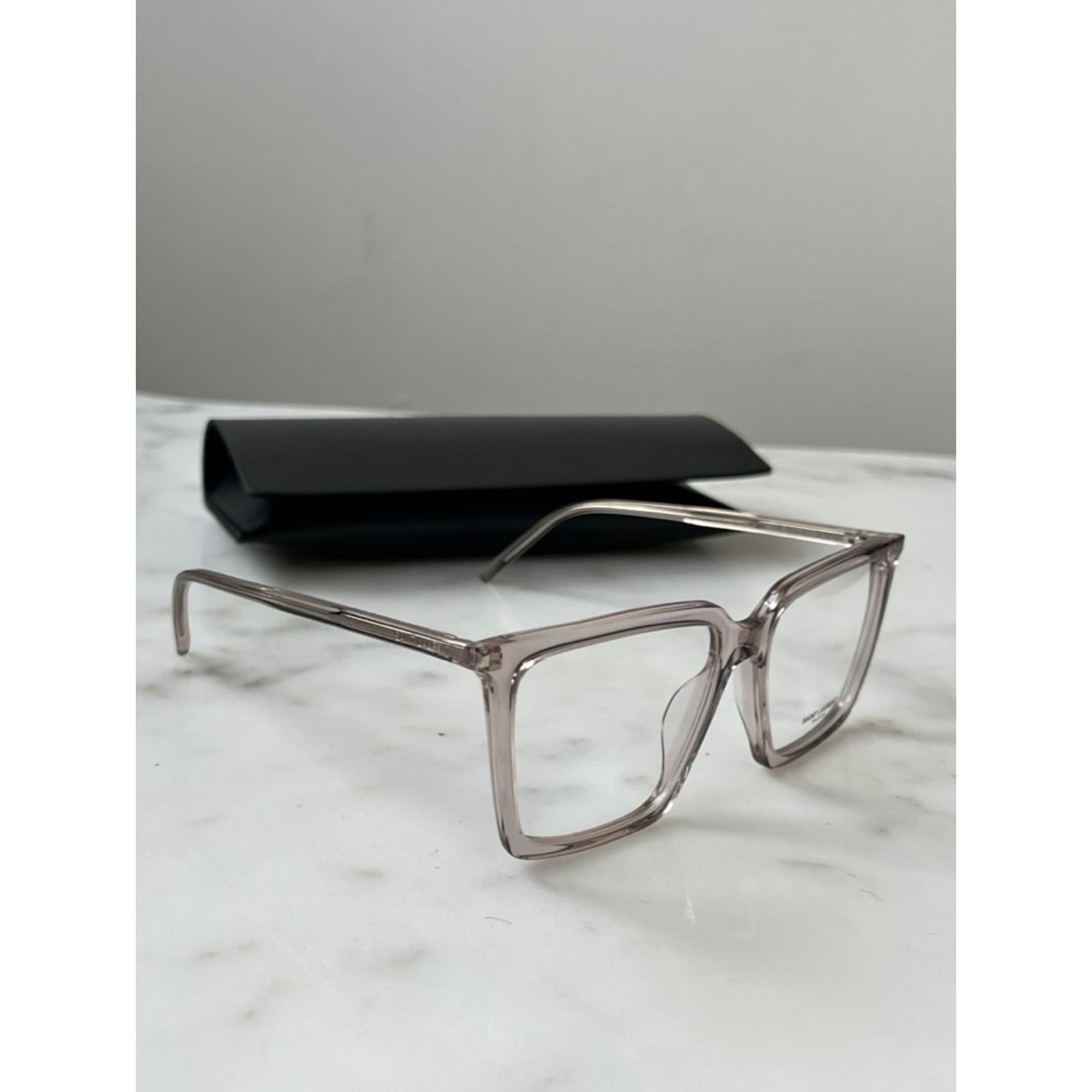 Saint Laurent Paris NEW Saint Laurent SL474 Opt Nude Clear Square Frames Size ONE SIZE - 6 Thumbnail