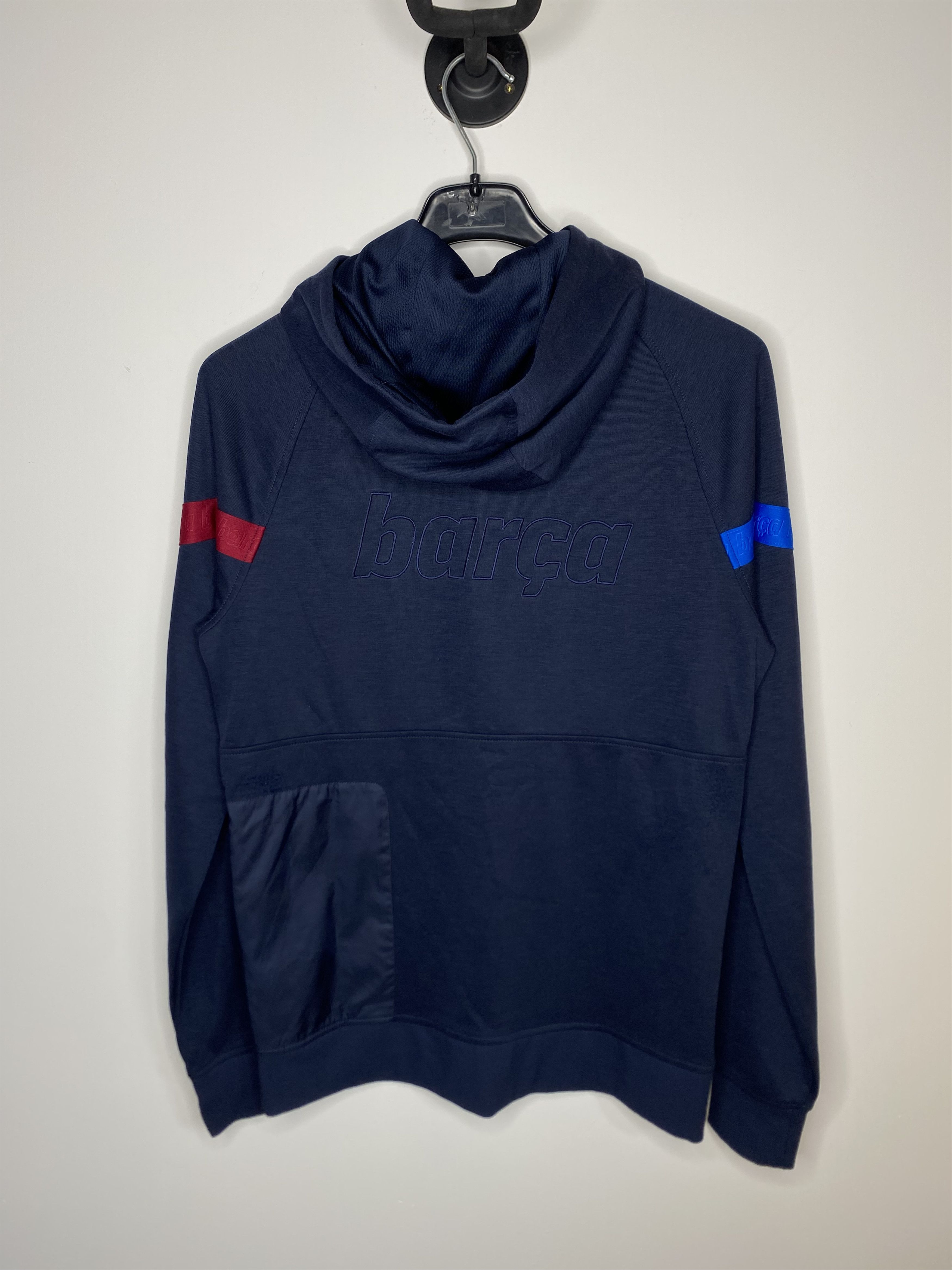 Nike FCB BARCELONA TRAVEL FLC HOODIE 1/2 ZIP NAVY BLUE SWEATSHIRT Size US S / EU 44-46 / 1 - 2 Thumbnail