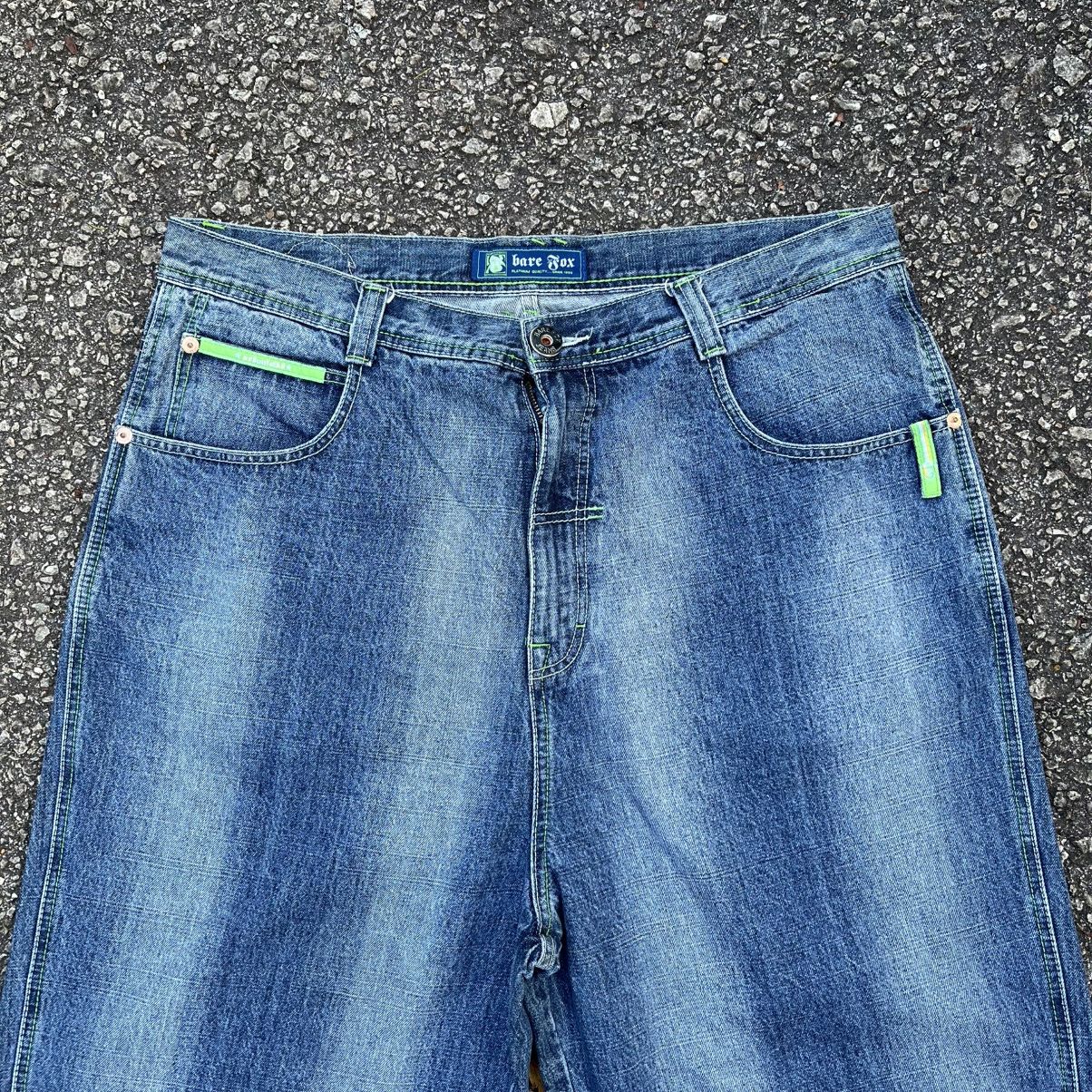 Southpole VTG 90s 2000s Bare Fox Denim Baggy Pants Skater Faded Blue Size US 40 / EU 56 - 3 Thumbnail