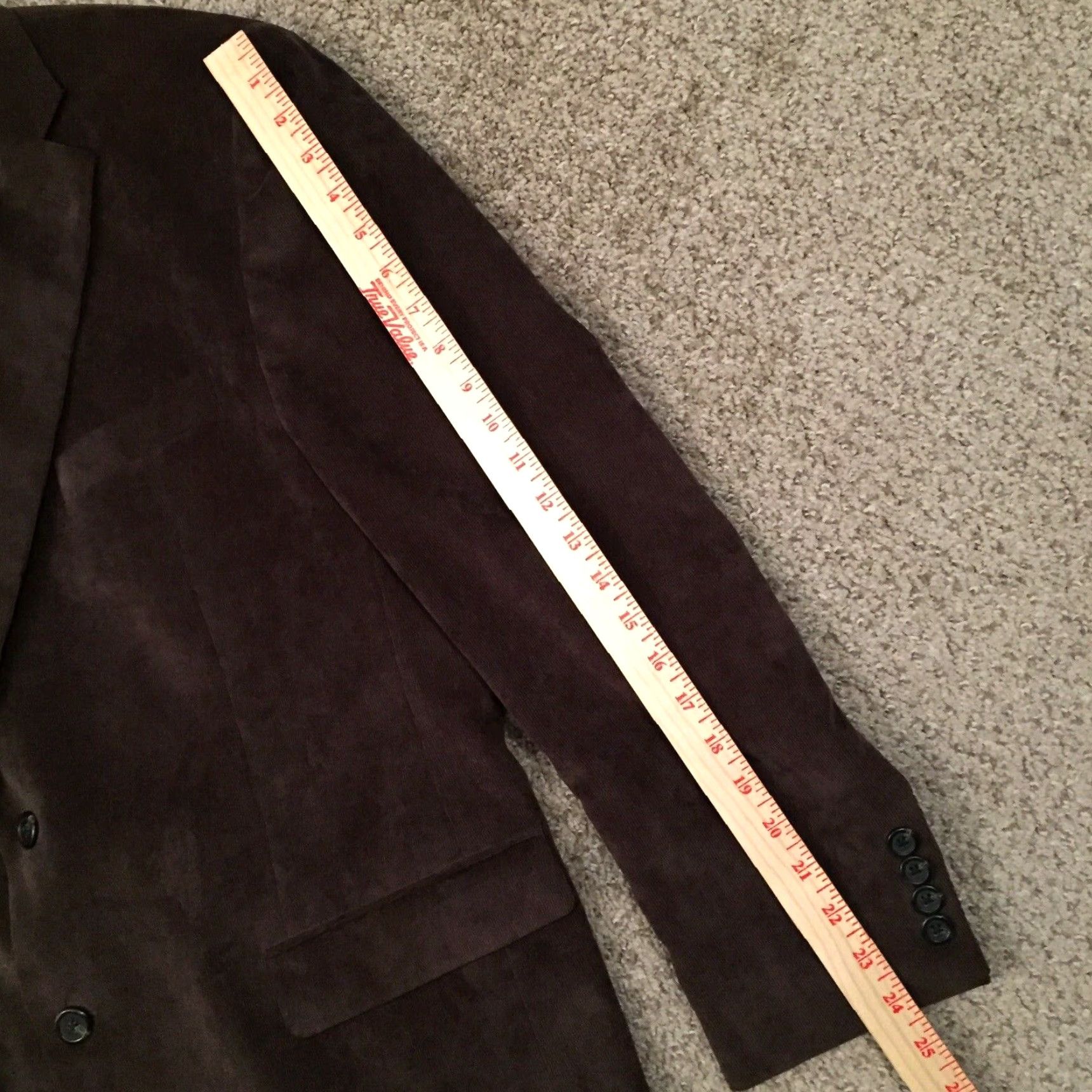 Chaps Chaps Blazer Mens 44 Regular Brown Corduroy Two Button Single Vent Jacket Coat Mens Apparel Size 44R - 3 Thumbnail