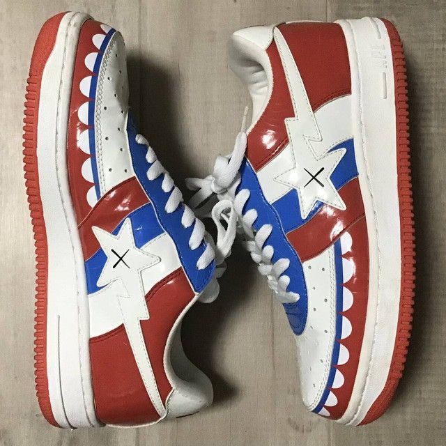 Bape × Kaws × Nigo KAWS CHOMPERS BAPE STA Patent Leather Sneakers APE NIGO Size US 9.5 / EU 42-43 - 3 Thumbnail