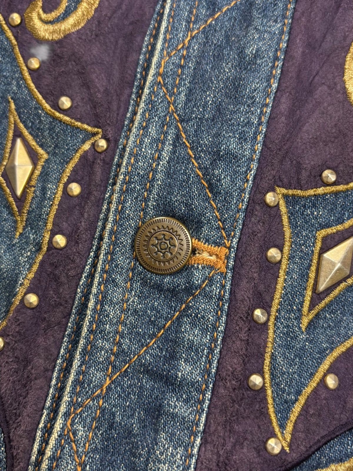 If Six Was Nine 1990s Yoshiyuki Konishi Ethnic Cowboy Patchwork Denim Jacket Size US M / EU 48-50 / 2 - 11 Thumbnail