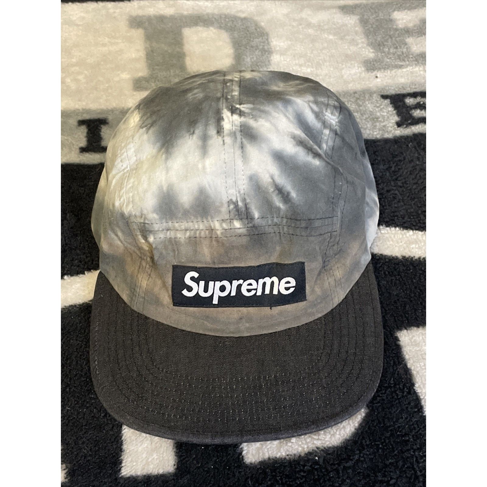Supreme Supreme SS13 Tie-Dye black And White Camp Cap Rare Short Size ONE SIZE - 1 Thumbnail
