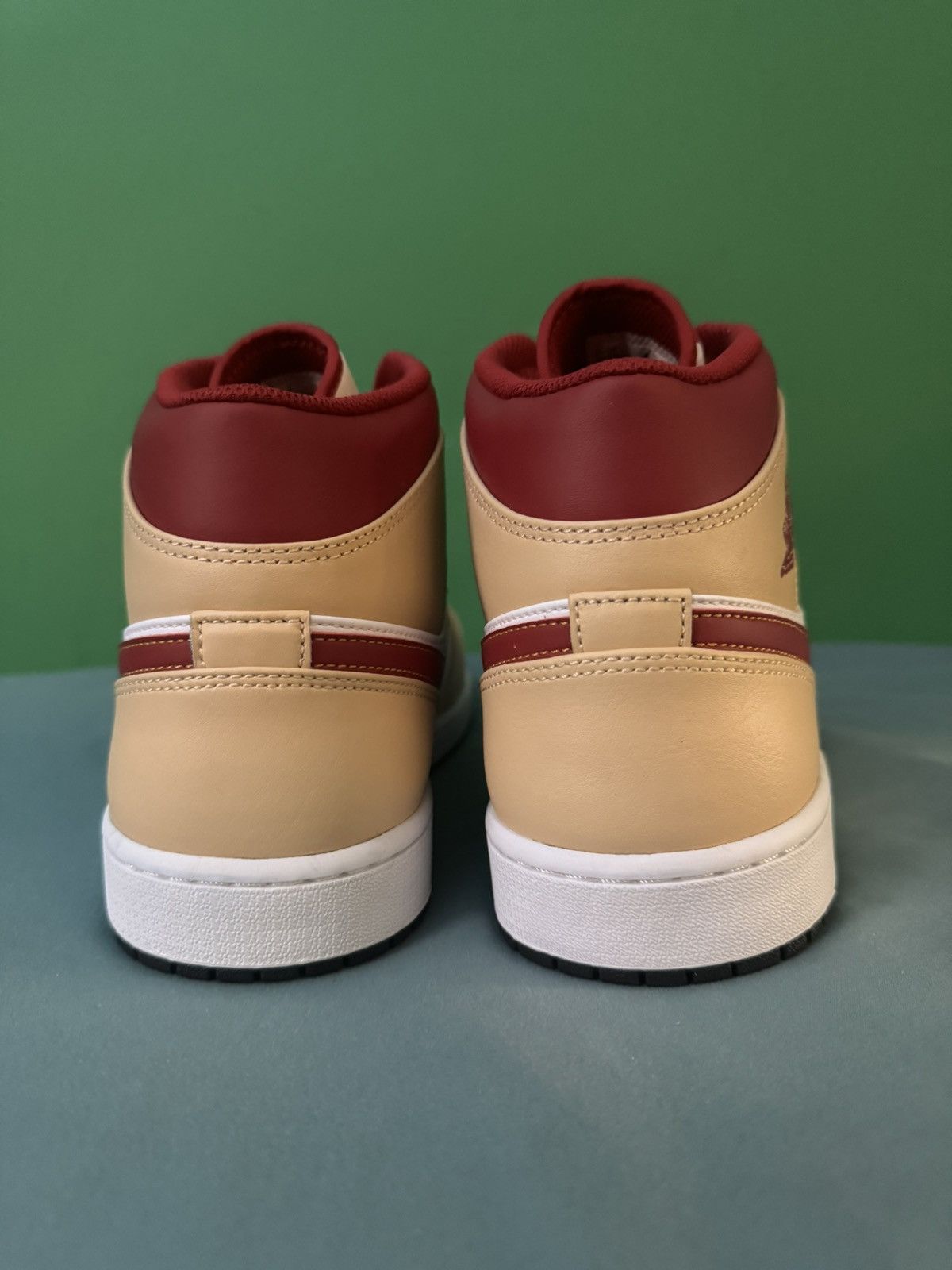 Jordan Brand Nike Air Jordan 1 Mid Light Curry Cardinal 2022 Size US 13 / EU 46 - 3 Thumbnail