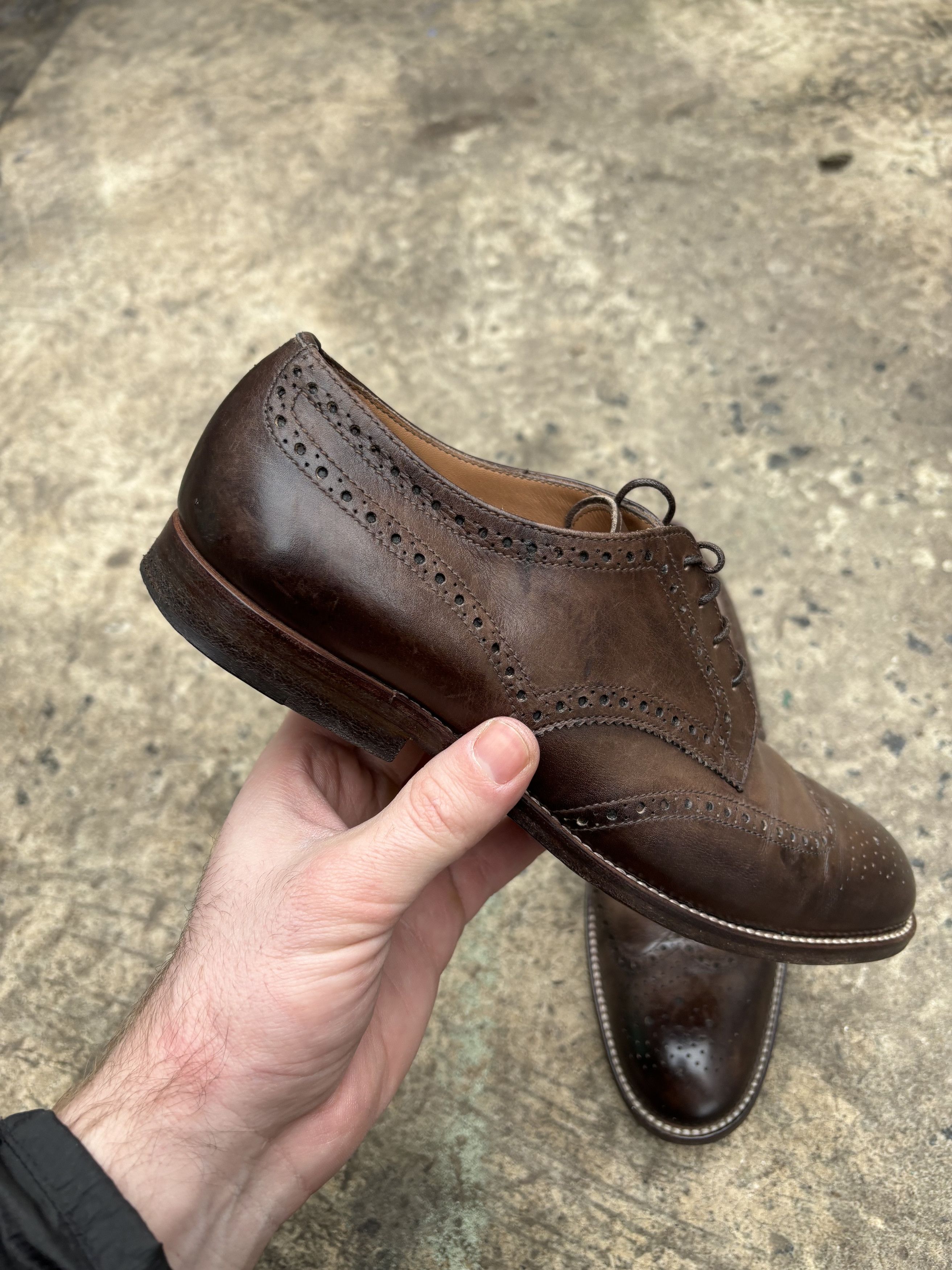 Margaret Howell RRP£650.00 Margaret Howell Chestnut Brogue Shoes Size US 8 / IT 38 - 1 Thumbnail
