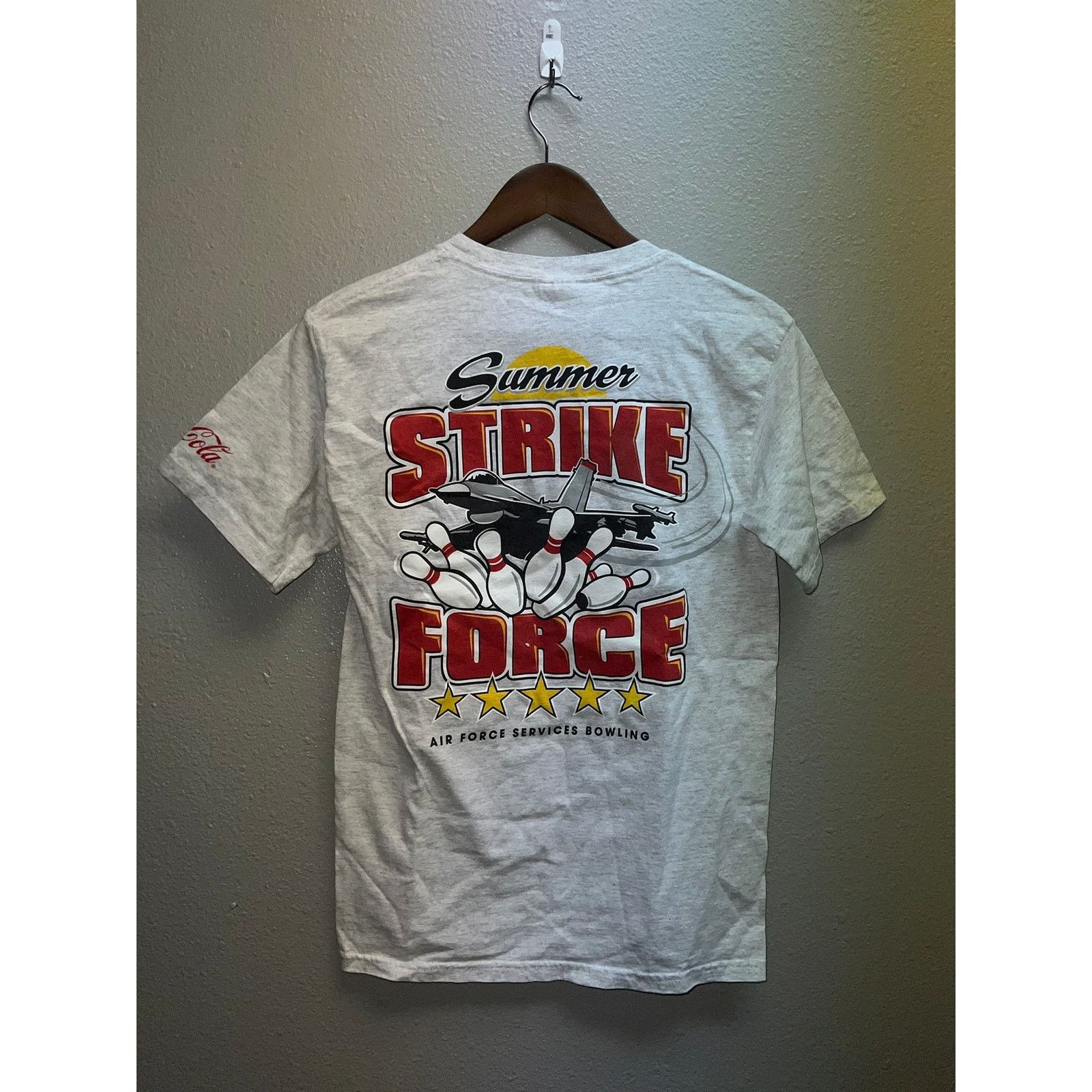 Gildan Air Force Shirt Bowling Services Strike Force Tee Gray Small Size US S / EU 44-46 / 1 - 5 Thumbnail