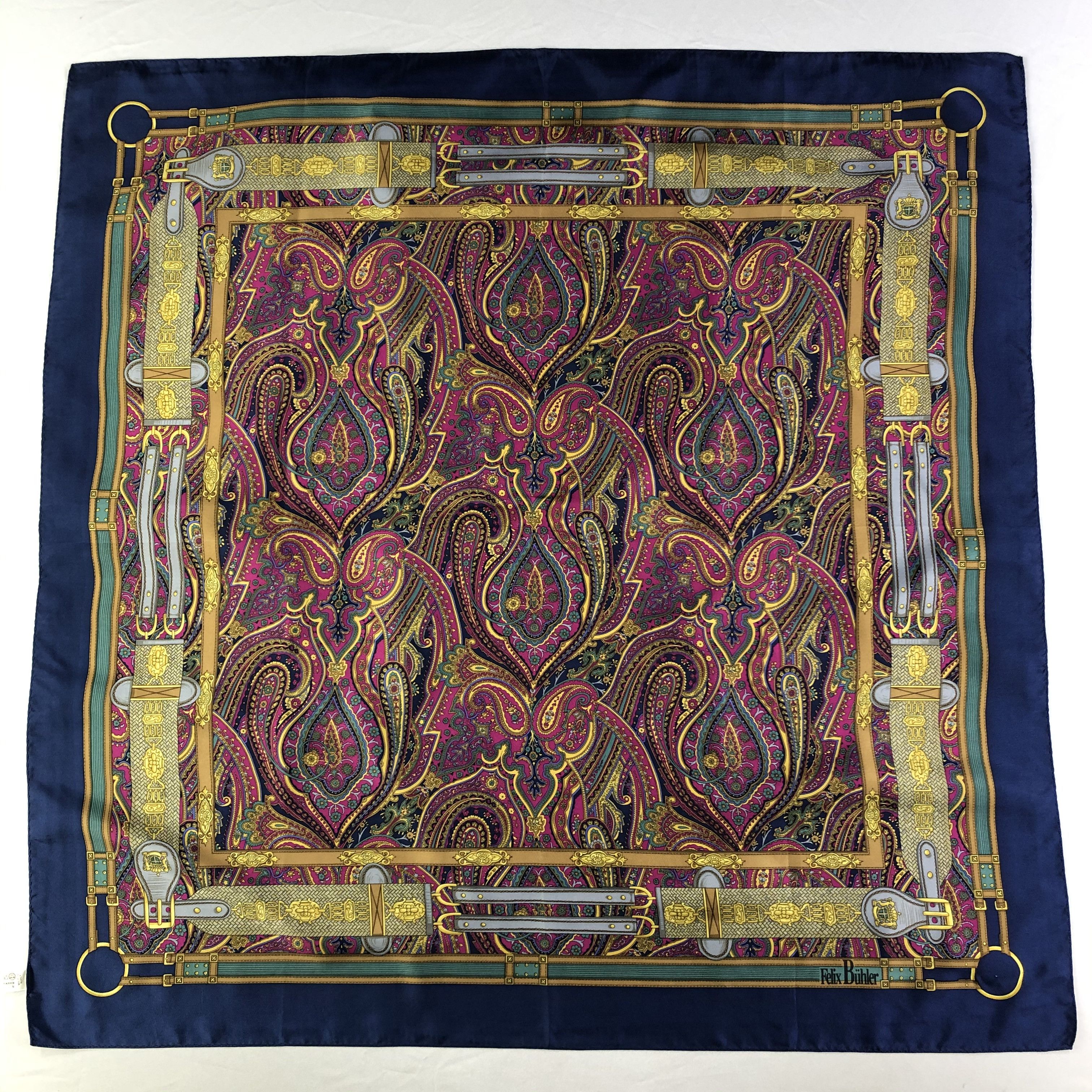 Vintage Vintage Felix Buhler Silk Scarf Size ONE SIZE - 2 Thumbnail