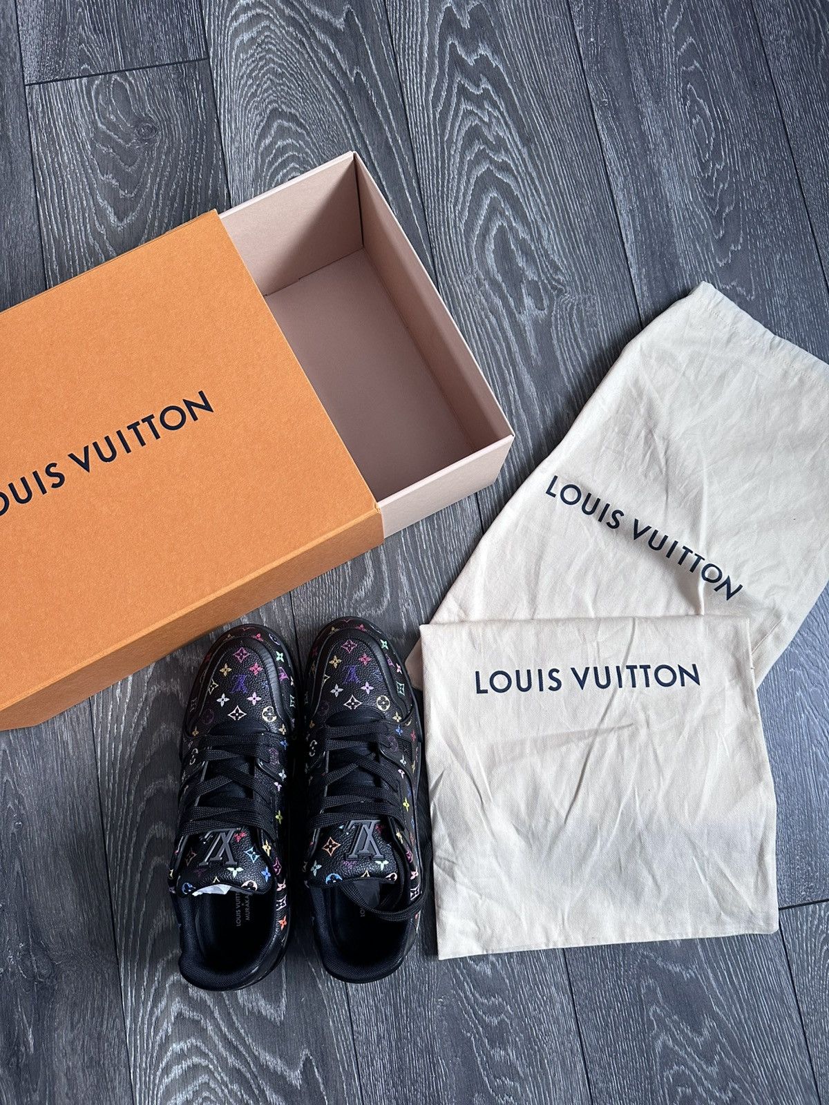 Louis Vuitton louis vuitton x takashi murakami black monogram trainers Size US 8 / EU 41 - 7 Thumbnail