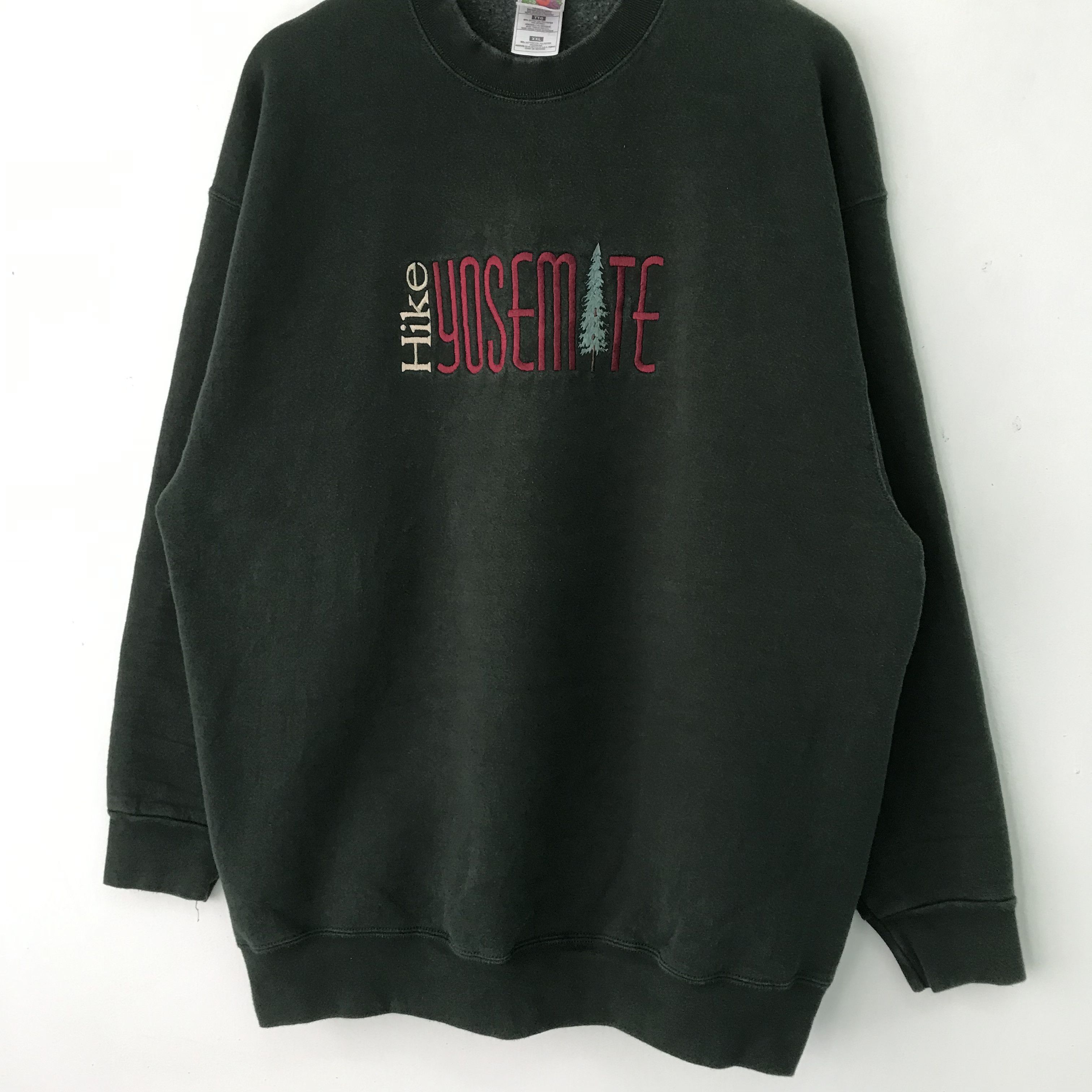 Vintage Vintage 90's Hike Yosemite Green Sweatshirt - 488 Size US L / EU 52-54 / 3 - 3 Thumbnail