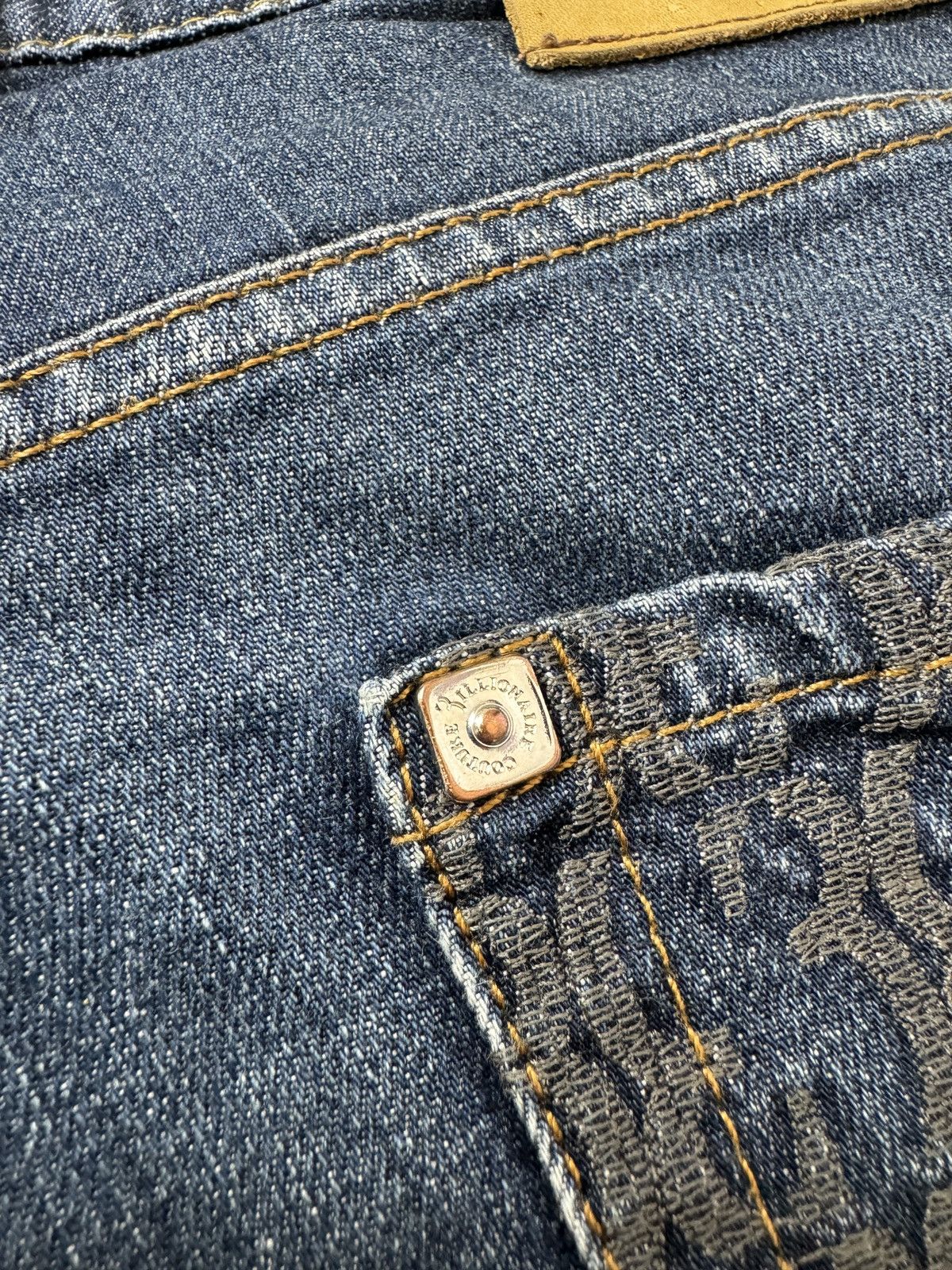 Billionaire Couture Billionaire Couture embroidered multilogo indigo jeans Size US 34 / EU 50 - 10 Thumbnail