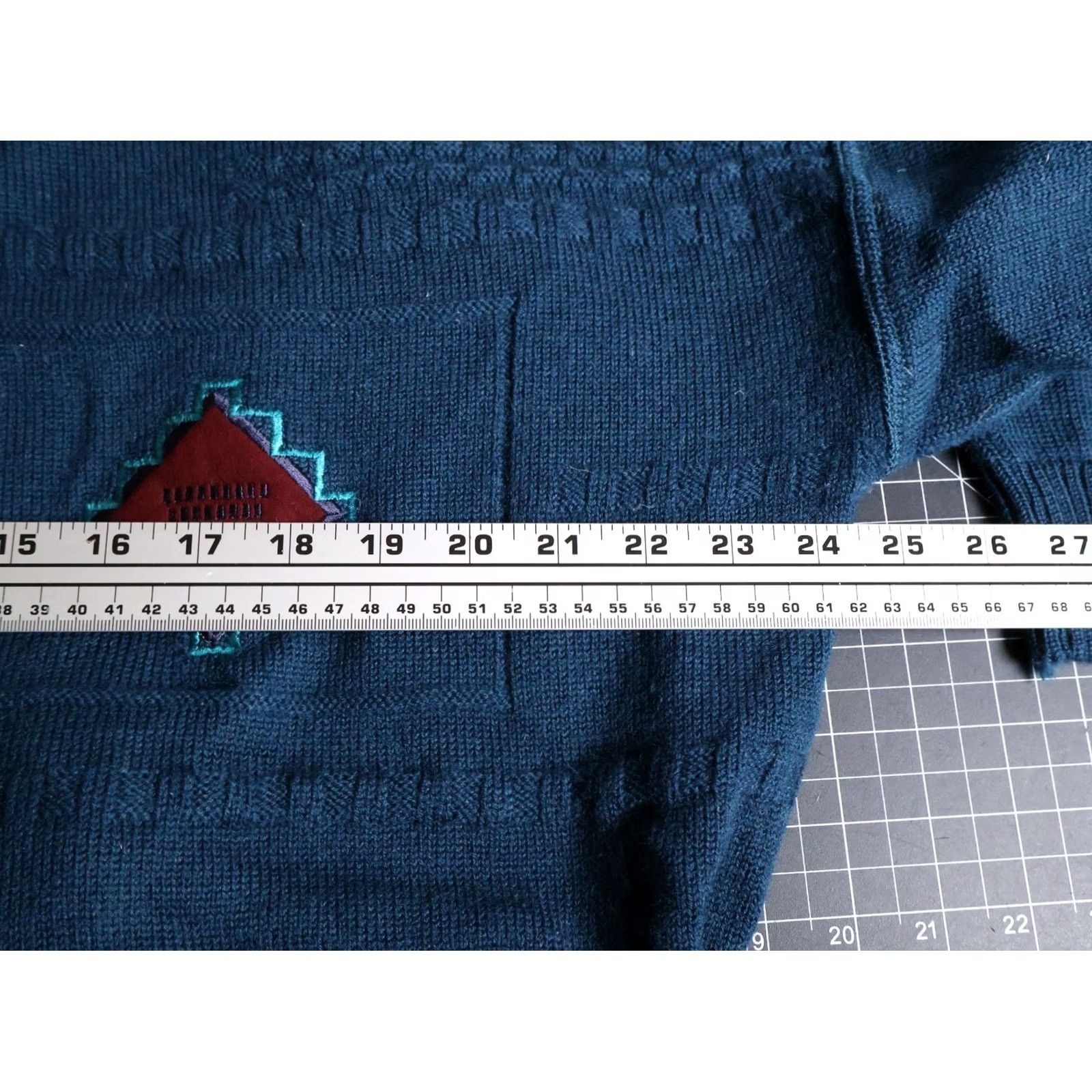 Vintage VINTAGE Club Tricot Wool Sweater Mens XL Blue Tribal Aztec Embroidered Ireland Made Size US XL / EU 56 / 4 - 6 Thumbnail