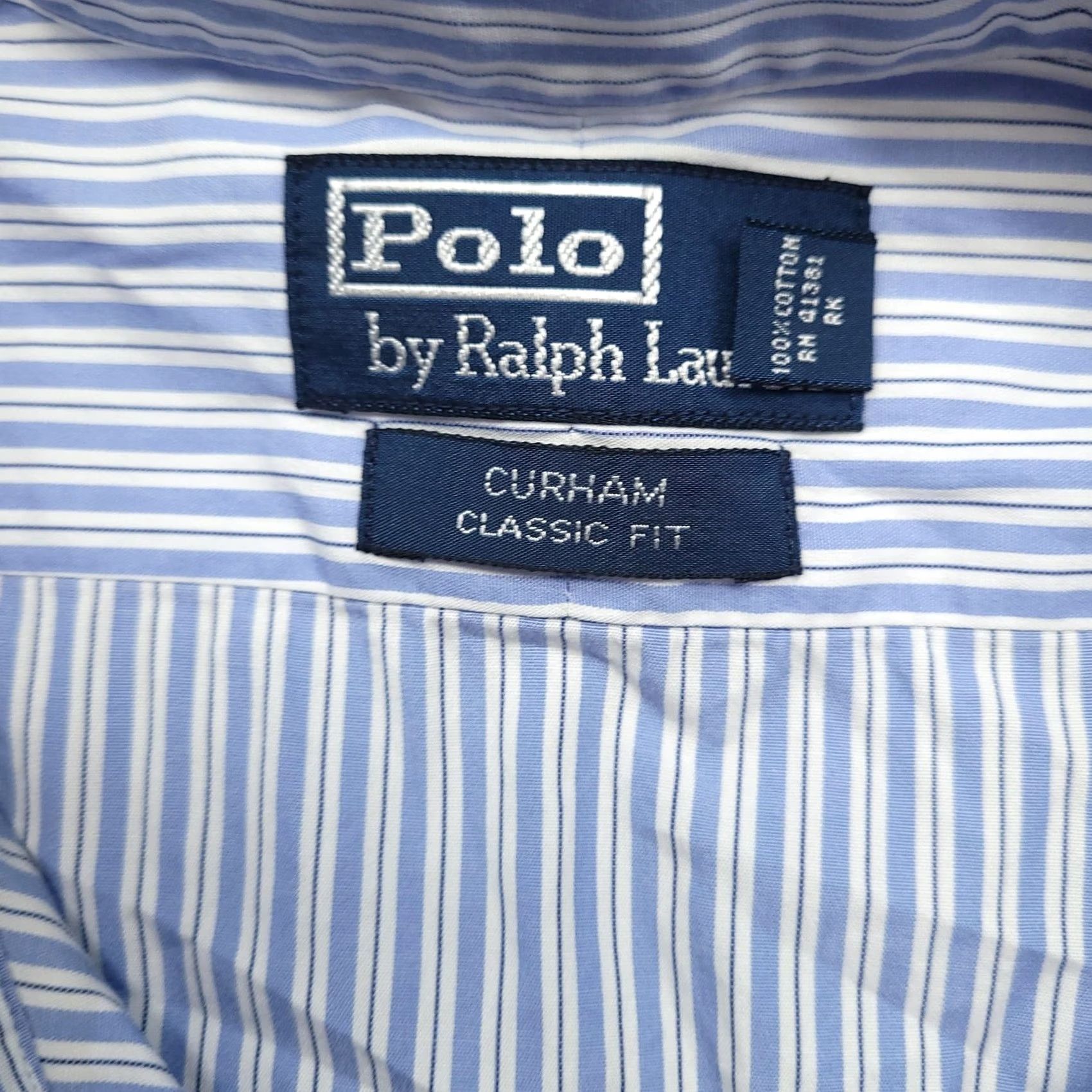 Polo Ralph Lauren Polo Ralph Lauren Shirt Mens 2XL Blue White Striped Classic Fit Button Up Size US XXL / EU 58 / 5 - 3 Thumbnail