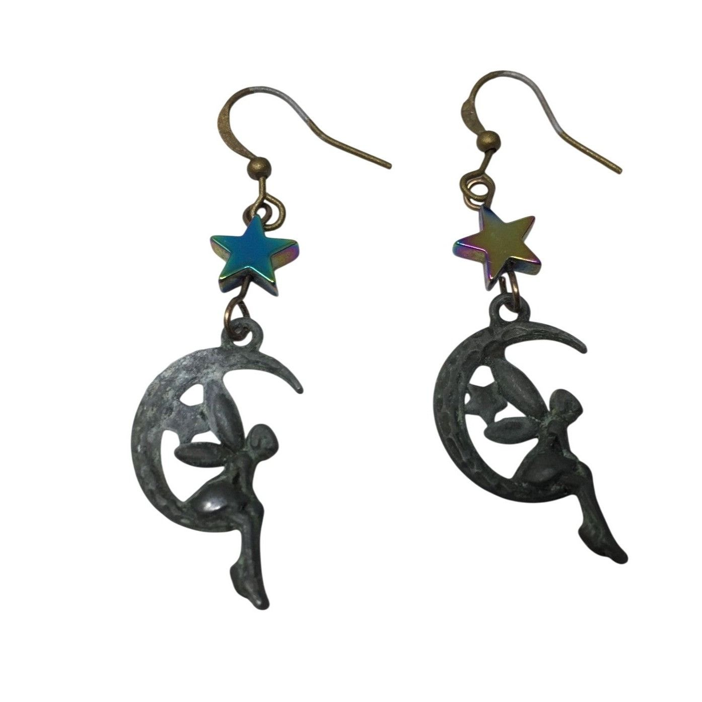 Other Women's/Girl's Fairy Sitting on the Moon Earrings with Stars Size ONE SIZE - 1 Thumbnail