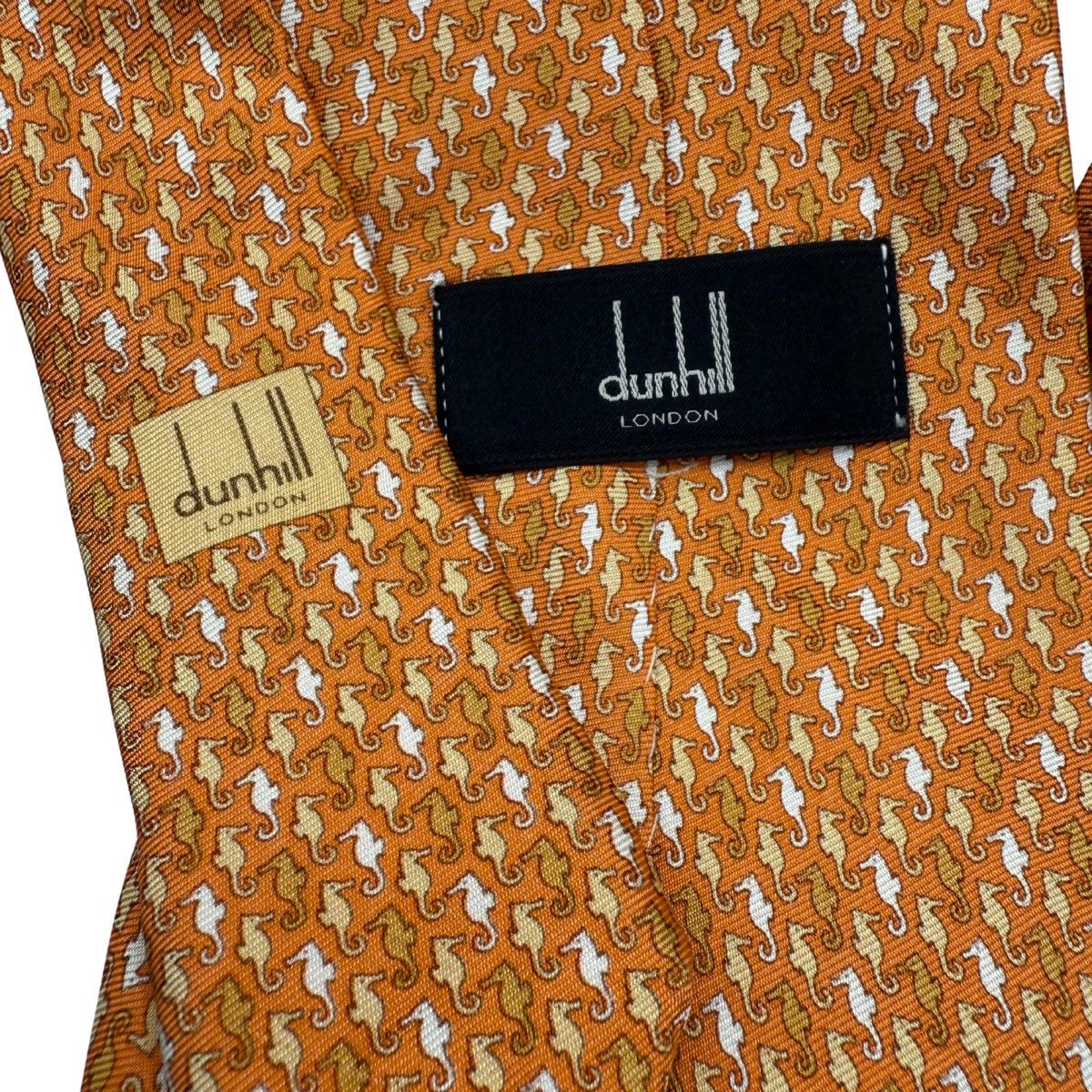 Alfred Dunhill Dunhill London Silk Tie, Orange, Made in Italy, Like New Size ONE SIZE - 4 Thumbnail