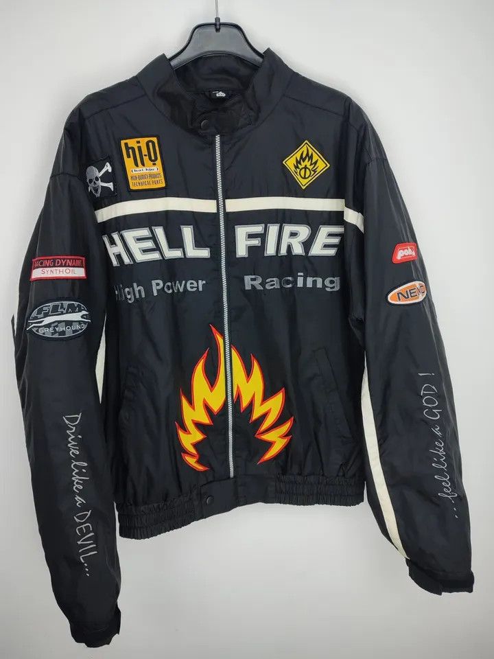 Vintage Vintage Polo Power Racing Hell Fire 90s Men's Motorcycle Size US XXL / EU 58 / 5 - 2 Thumbnail