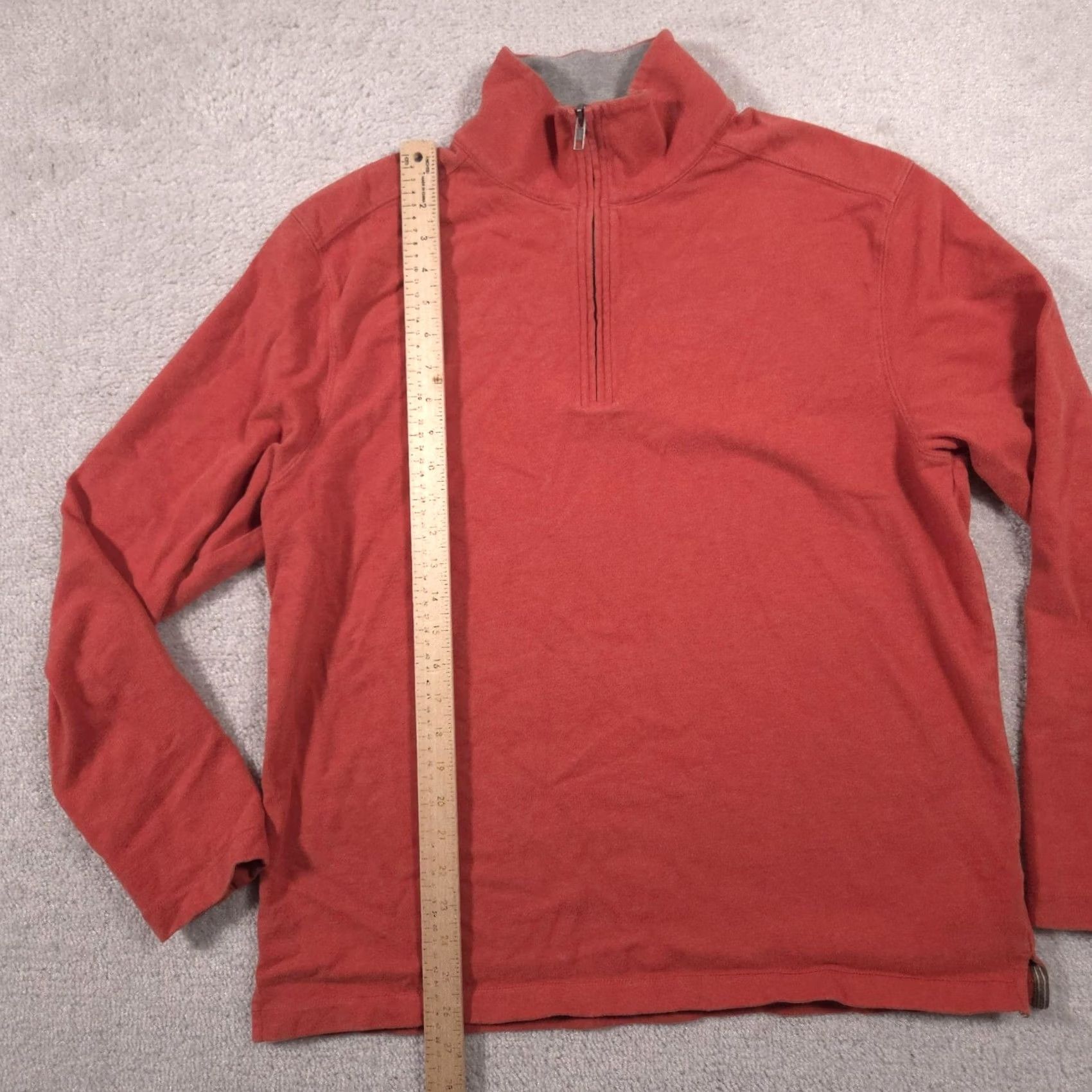 J.Crew J.Crew Sweater Mens L Red 1/4 Zip Mock Neck Cotton Knit Pullover Casual Knitwear Size US L / EU 52-54 / 3 - 6 Thumbnail