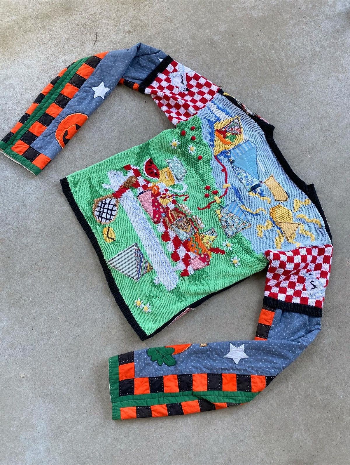 Handmade 1 of 1 Custom “Renaissance Jester” Sweater Size US L / EU 52-54 / 3 - 2 Thumbnail