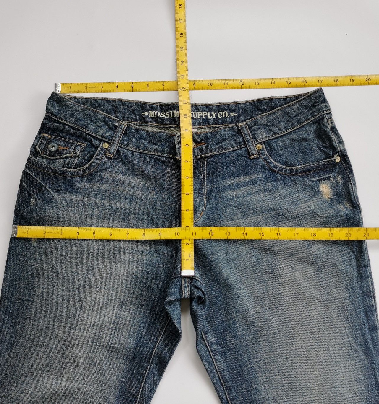 Mossimo Mossimo Bootcut Distressed Jeans ERD Grunge Size 34" / US 12 / IT 48 - 9 Thumbnail