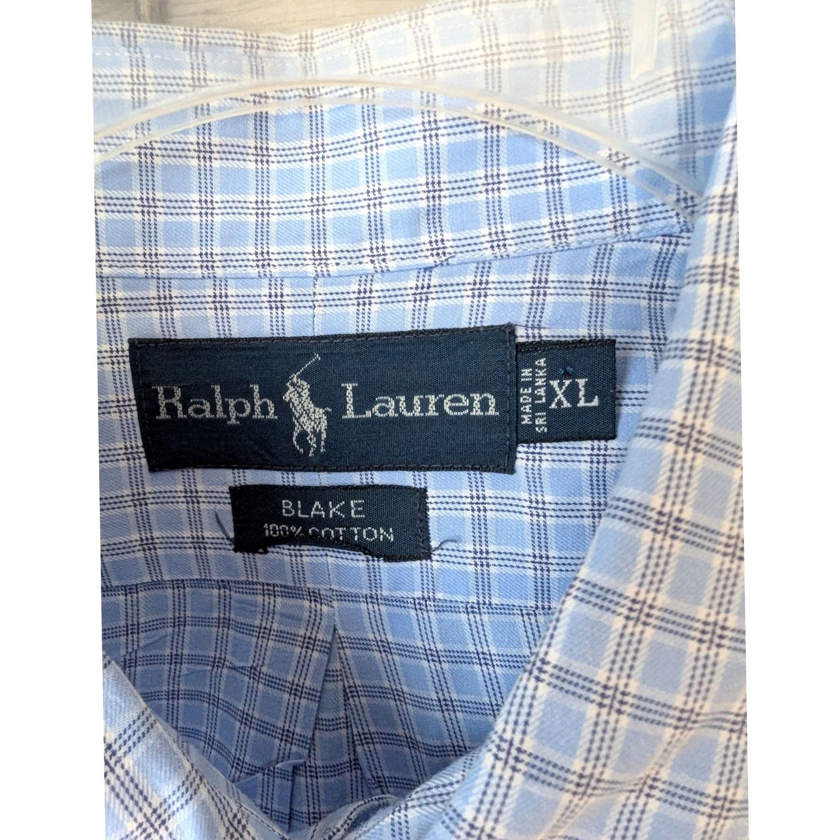 Polo Ralph Lauren Polo Ralph Lauren Blake Short Sleeve Button Down Shirt Blue Grid Check Mens XL Size US XL / EU 56 / 4 - 5 Thumbnail