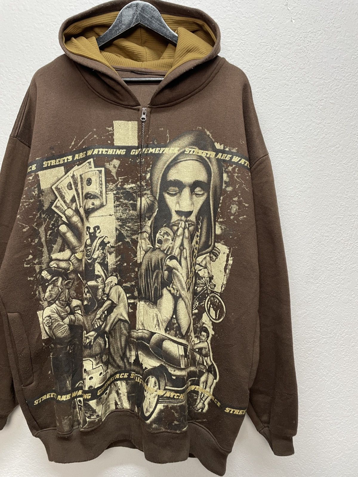 50 Cent Vintage Y2K Kanye West Style Boxy Fit Over Print Hoodie 00s Size US XXL / EU 58 / 5 - 3 Thumbnail