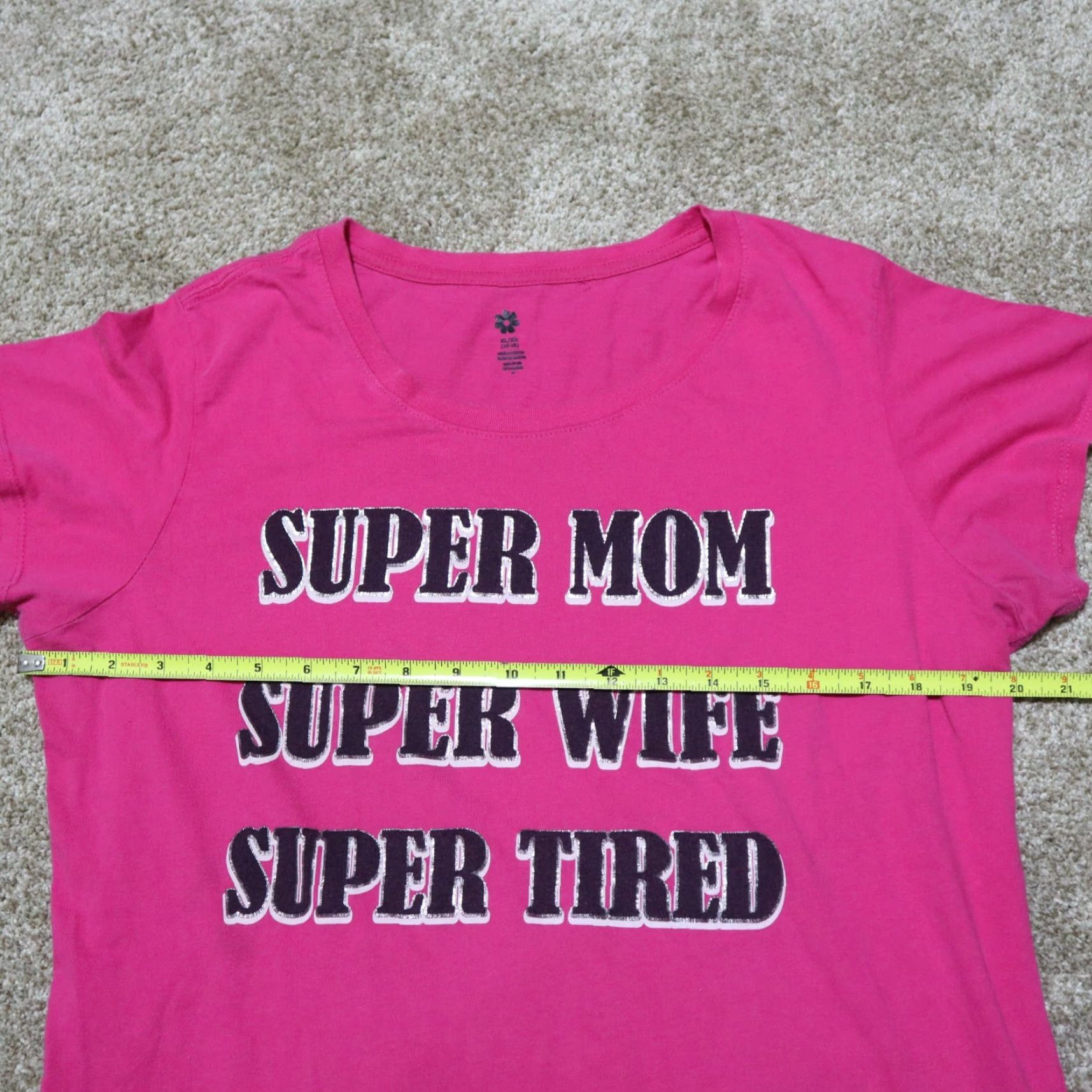 Pinko Nike Shirt Women XL Pink Funny Mom T-Shirt Short Sleeve Crew Neck Cotton Casual 90s style Size XL / US 12-14 / IT 48-50 - 3 Thumbnail