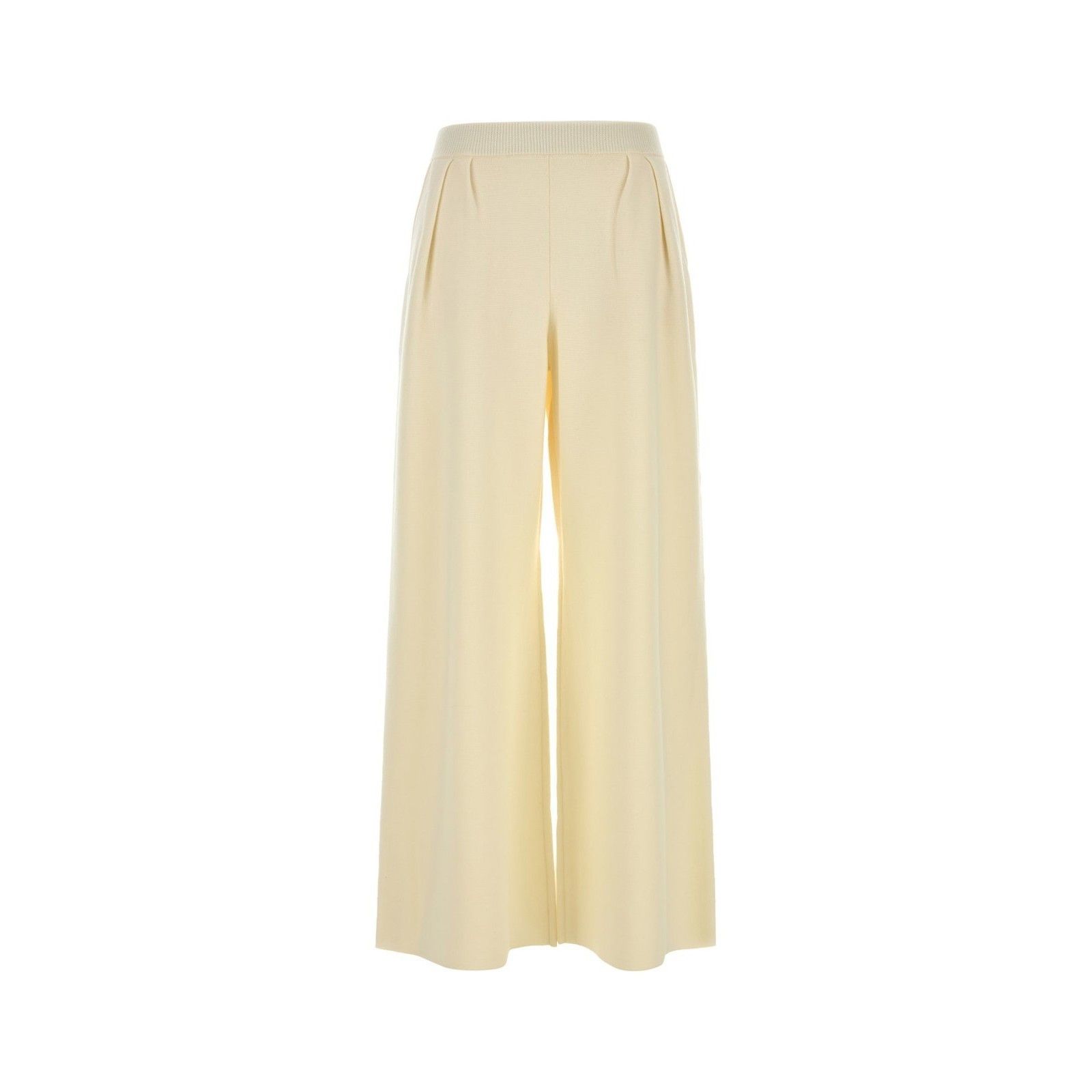 Max Mara MAX MARA Ivory Wool Wide Leg Bora Pant New & Authentic (Wome Size 27" / US 4 / IT 40 - 1 Thumbnail