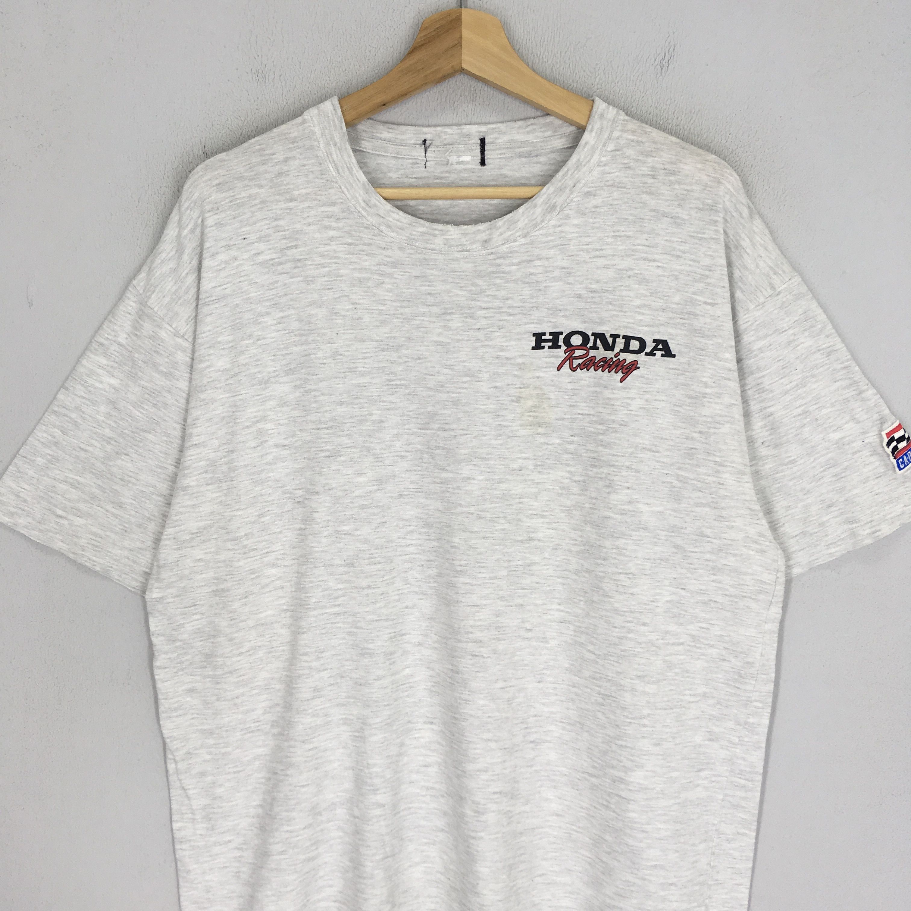 Honda Vintage 90s Distressed Honda Racing Team T shirt Size US L / EU 52-54 / 3 - 3 Thumbnail