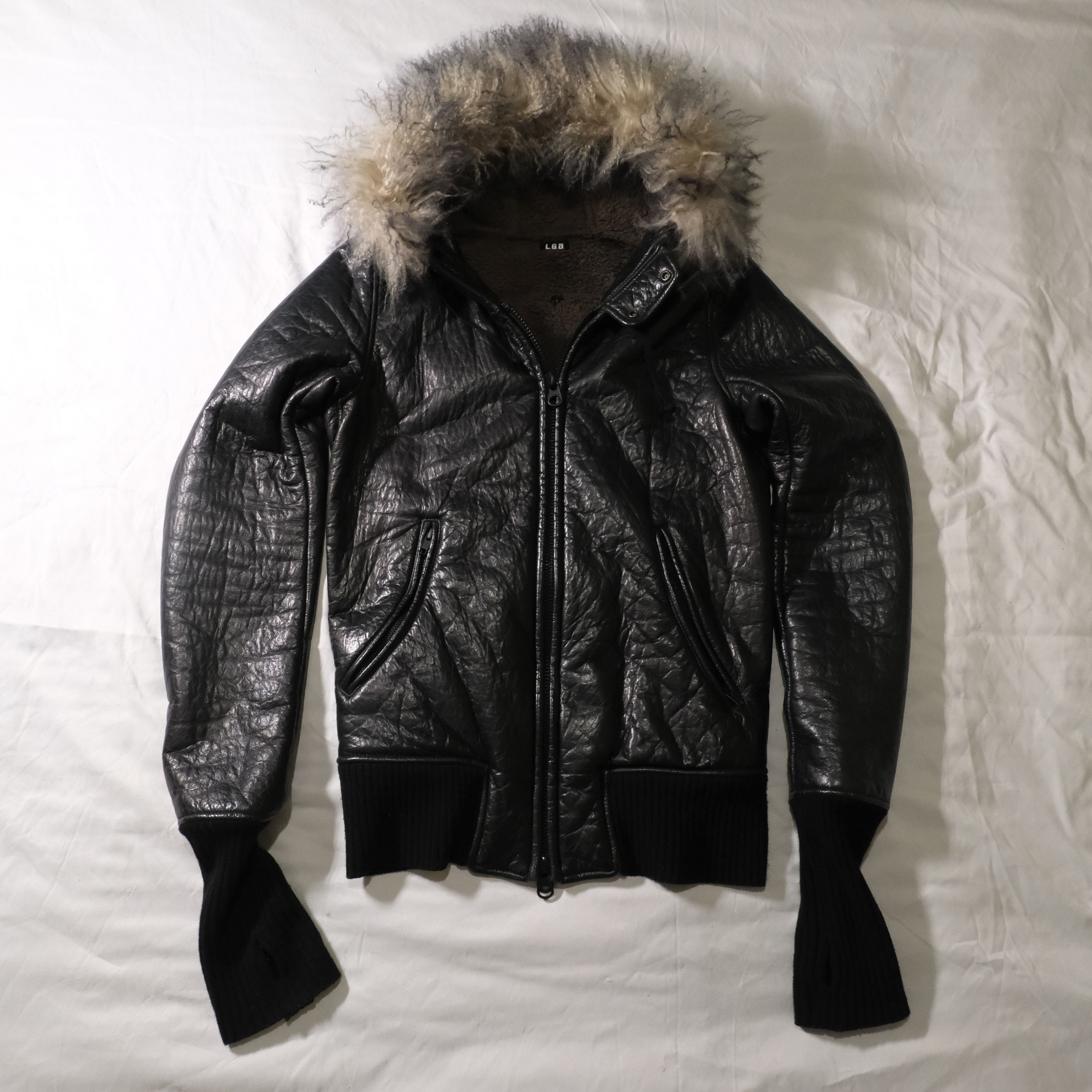 ジャケット・アウター 00s gostar de fuga leather down jacket 14th Addiction × GOSTAR DE FUGA × Le Grande Bleu (L.G.B.) FUGA
