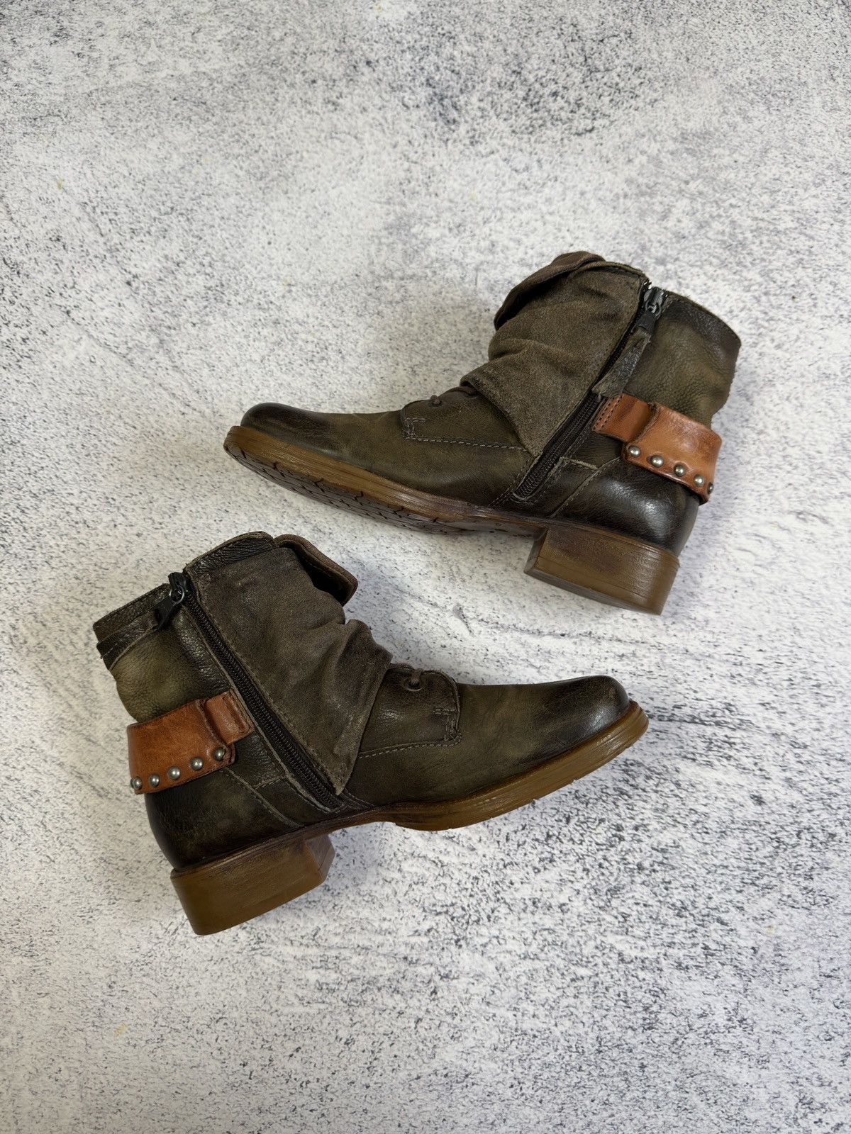 A.S.98 🔥A.S.98 Emerson Style Ankle Straps Vintage Western Boots Size US 7 / IT 37 - 5 Thumbnail
