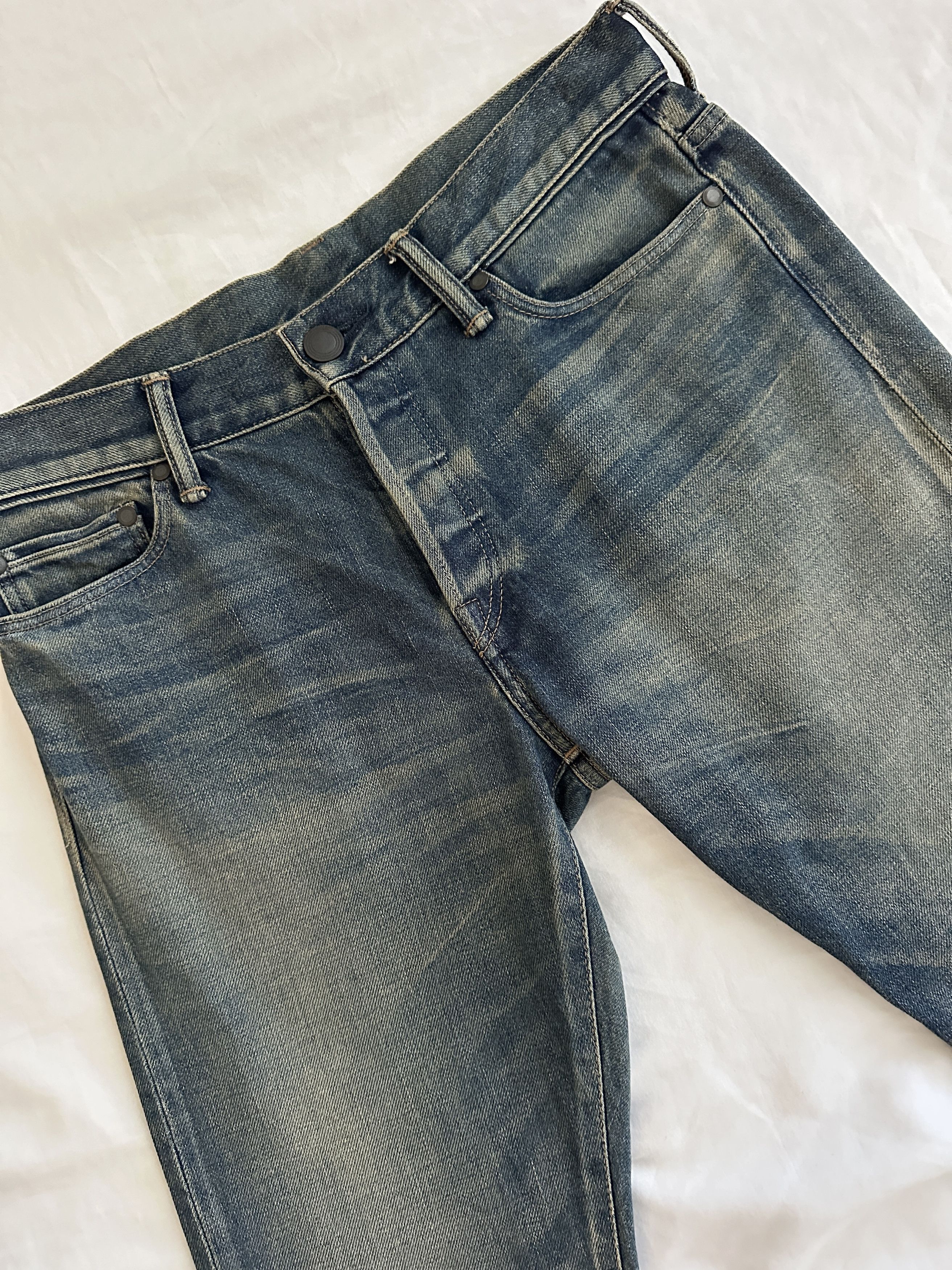 John Elliott The Cast 2 Rigid Five-Pocket Medium Wash Slim Jeans Size US 31 - 3 Thumbnail