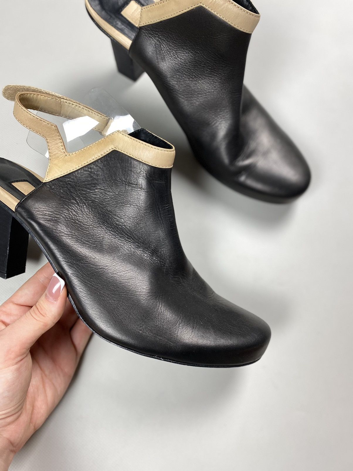 Marithe + Francois Girbaud Marithe Francois Girbaud avant-garde leather heels boots Size US 11 / IT 41 - 5 Thumbnail