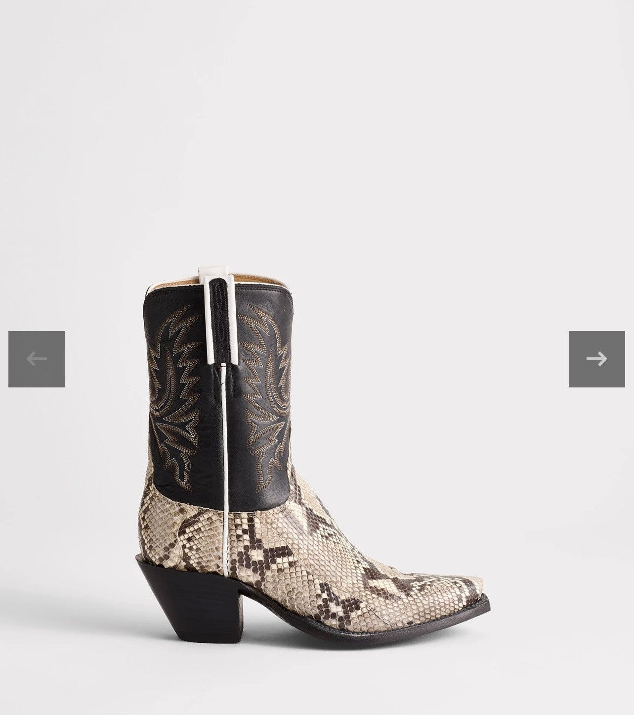 Lucchese New Lucchese Dale Exotic Python Boots Size 8.5 Black/White Size US 8.5 / IT 38.5 - 15 Thumbnail