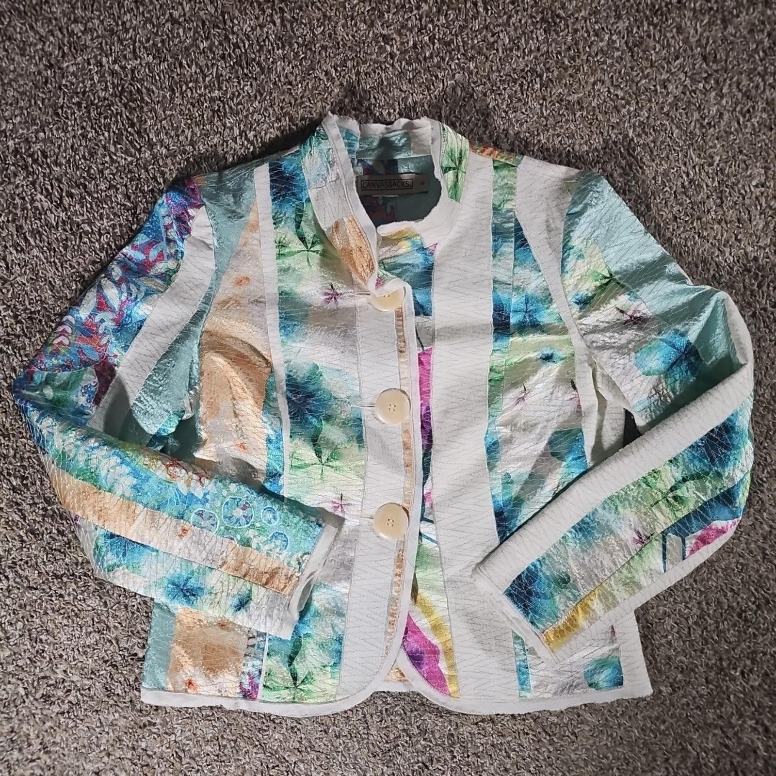 Other Canvasbacks Sz 8 Floral Coral Blazer Size M / US 6-8 / IT 42-44 - 1 Thumbnail