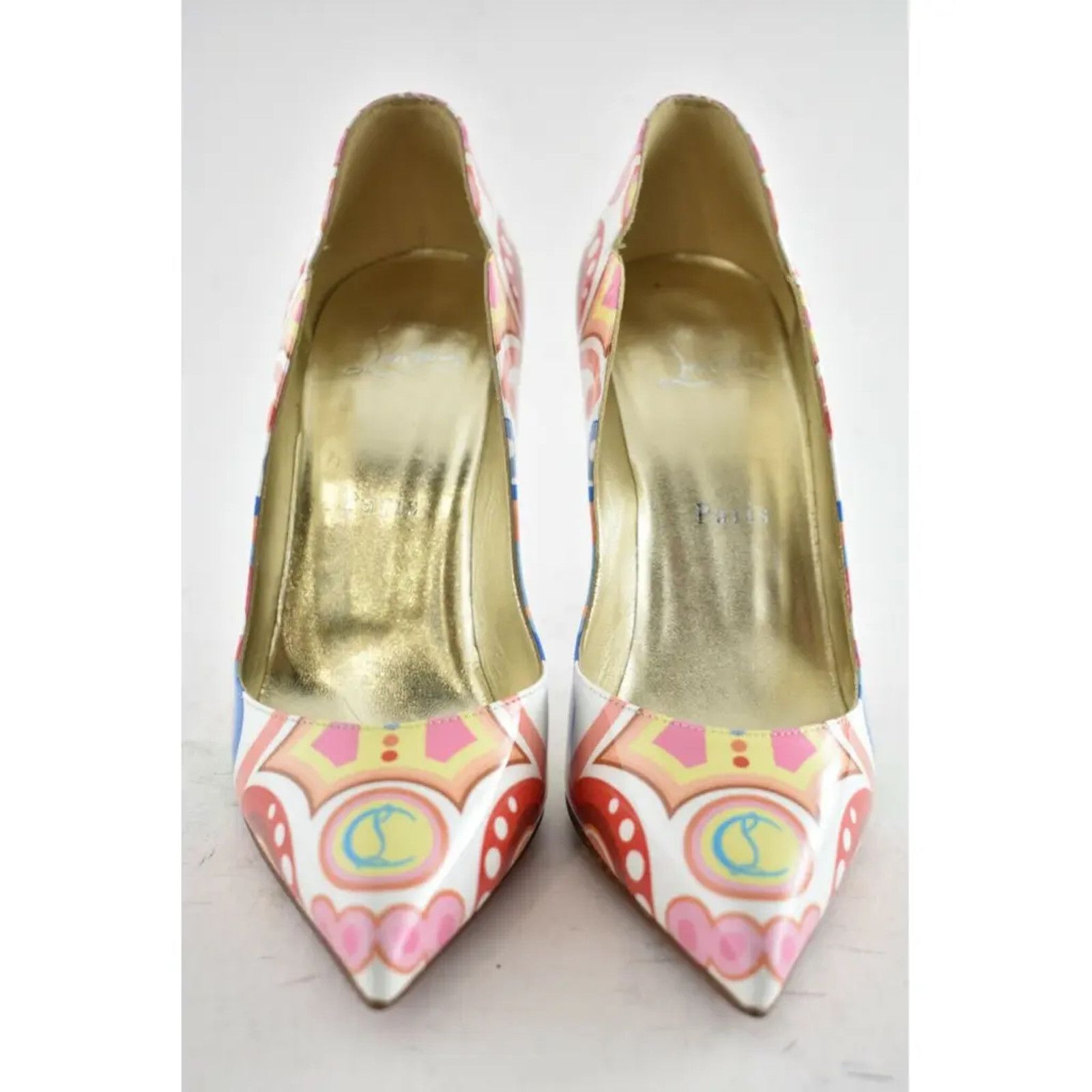 Christian Louboutin Christian Louboutin Hot Chick 100 Patent Tivoli Platine Size US 7.5 / IT 37.5 - 5 Thumbnail