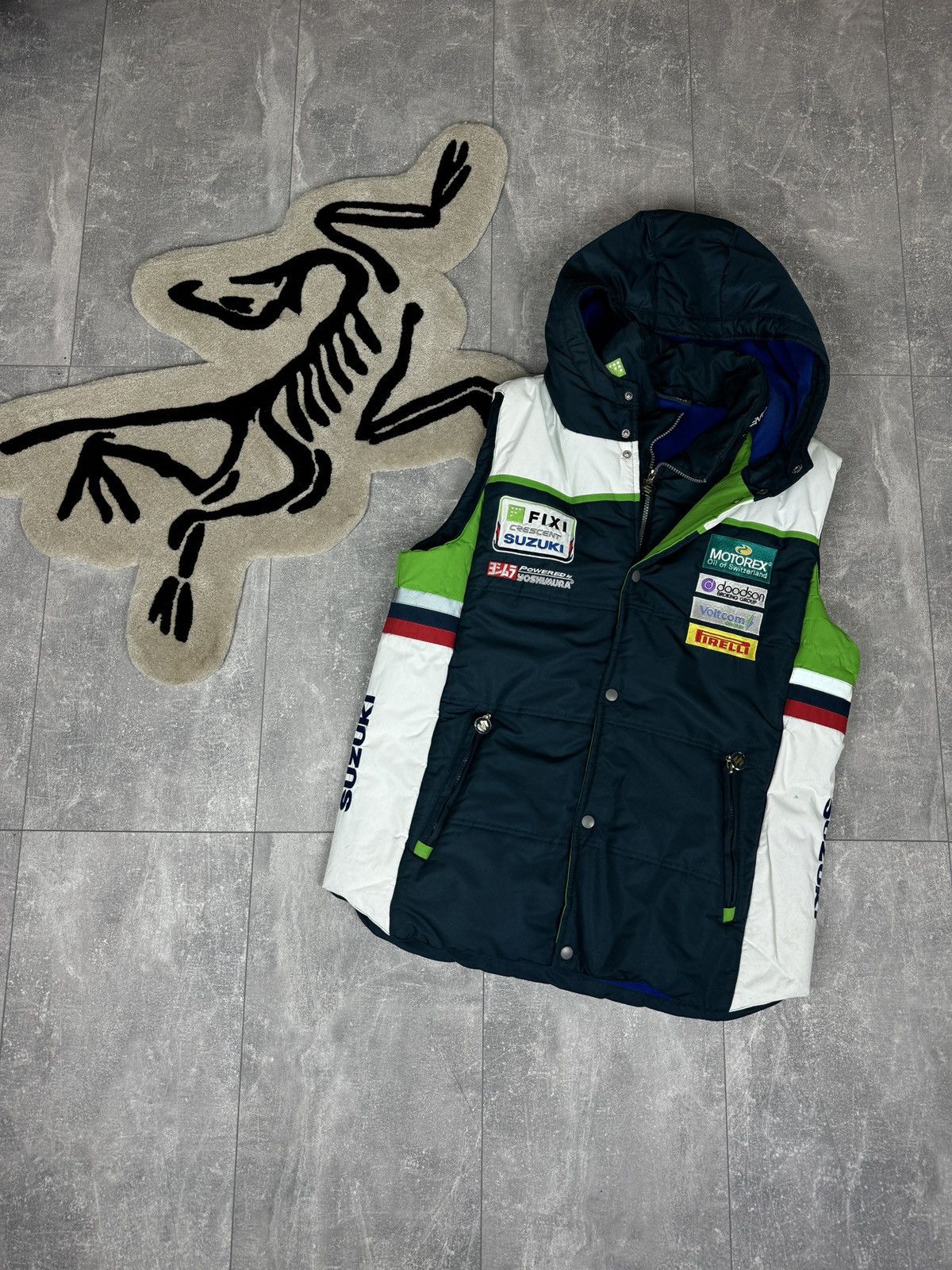 Vintage Mens Vintage Suzuki racing vest firelli formula 1 rare Size US XL / EU 56 / 4 - 2 Thumbnail