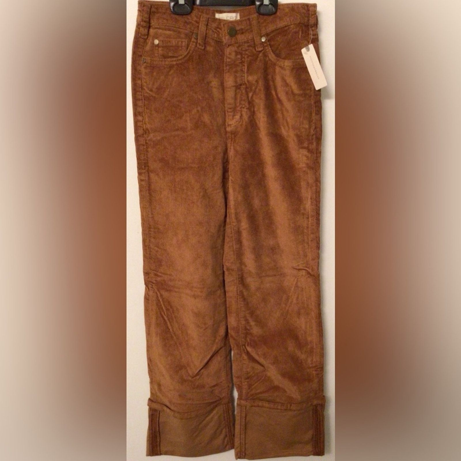 Anthropologie NWT-Anthropologie The Scotty Cuffed corduroy jeans sz 25 Size 25" / US 0 / IT 36 - 1 Thumbnail