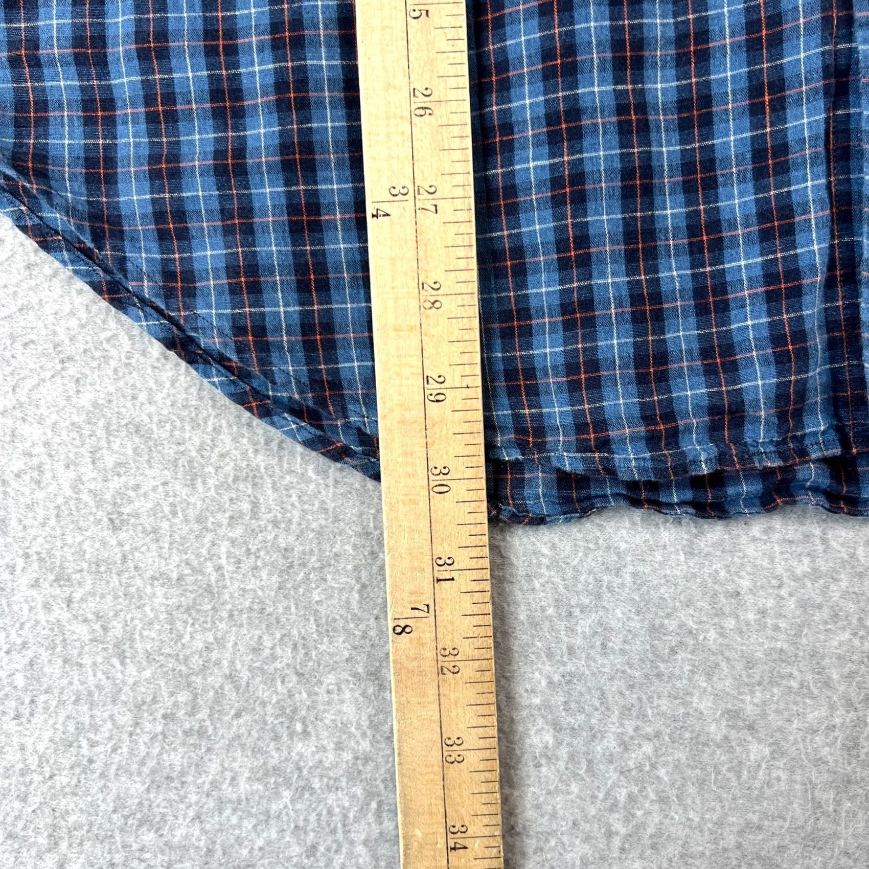 Polo Ralph Lauren Ralph Lauren Button-Up Shirt Mens Blue Plaid Linen Cotton Long Sleeve Medium Pony Size US M / EU 48-50 / 2 - 6 Thumbnail