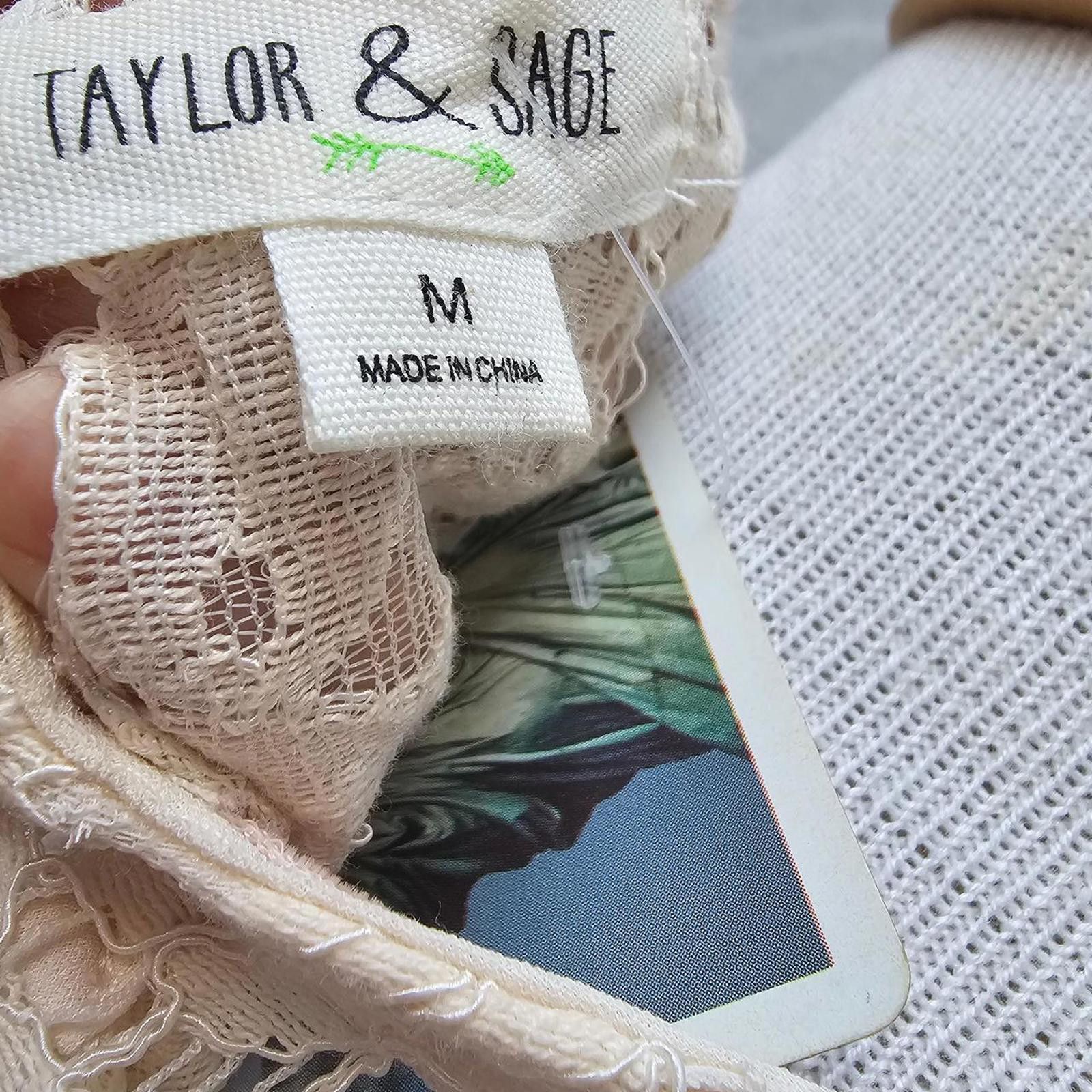 Other Women's Lace Taylor and Sage Cream Shirt Size M / US 6-8 / IT 42-44 - 6 Thumbnail