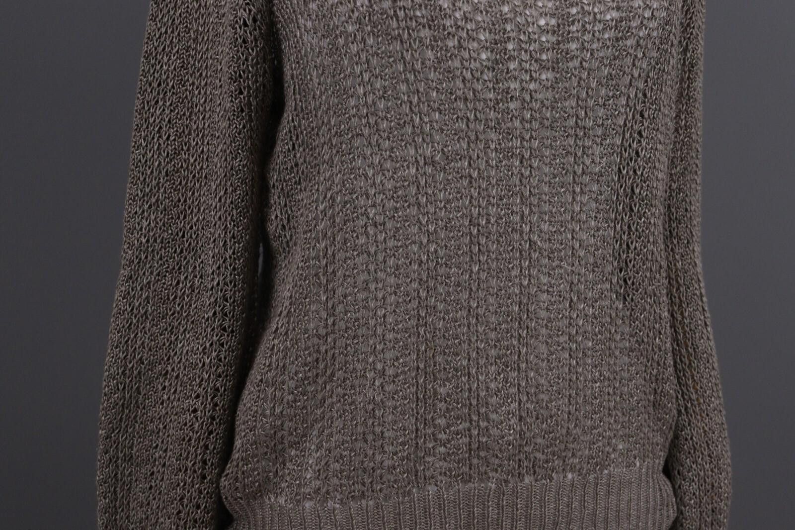 Oscar De La Renta Oska Brown Lagenlook Relaxed Linen Sweater Size 2 / M Size XS / US 0-2 / IT 36-38 - 6 Thumbnail