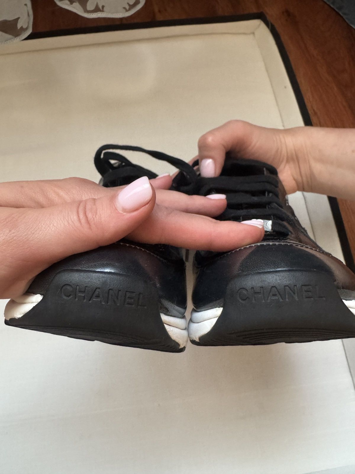Chanel Chanel leather Transparent sneakers Size US 6.5 / IT 36.5 - 3 Thumbnail