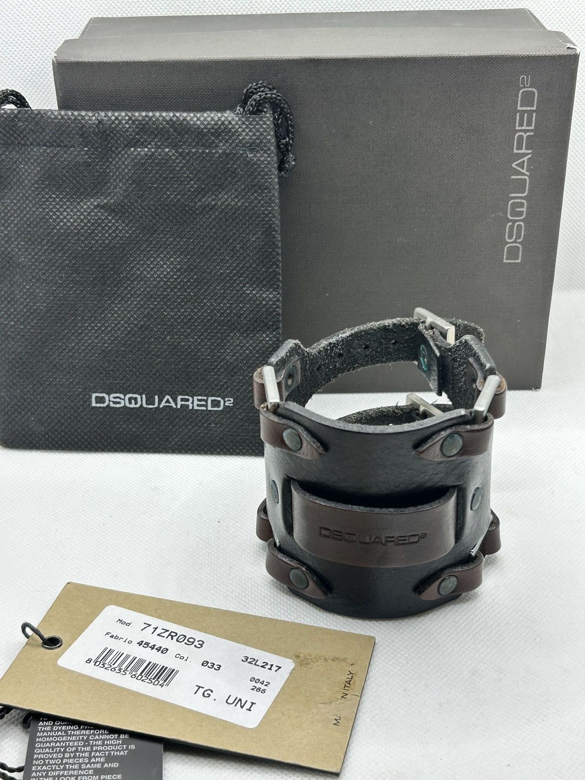 Dsquared2 DSQUARED Runway Leather Cuff Bracelet Made in Italy Size ONE SIZE - 4 Thumbnail
