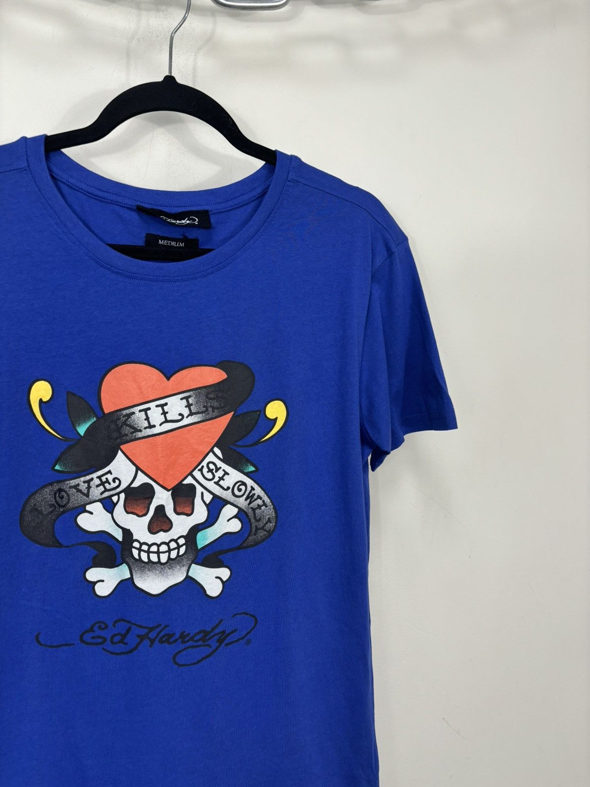 Ed Hardy Vintage Ed Hardy Heart Skull Tattoo Big Logo Hype Tee Size US M / EU 48-50 / 2 - 5 Thumbnail