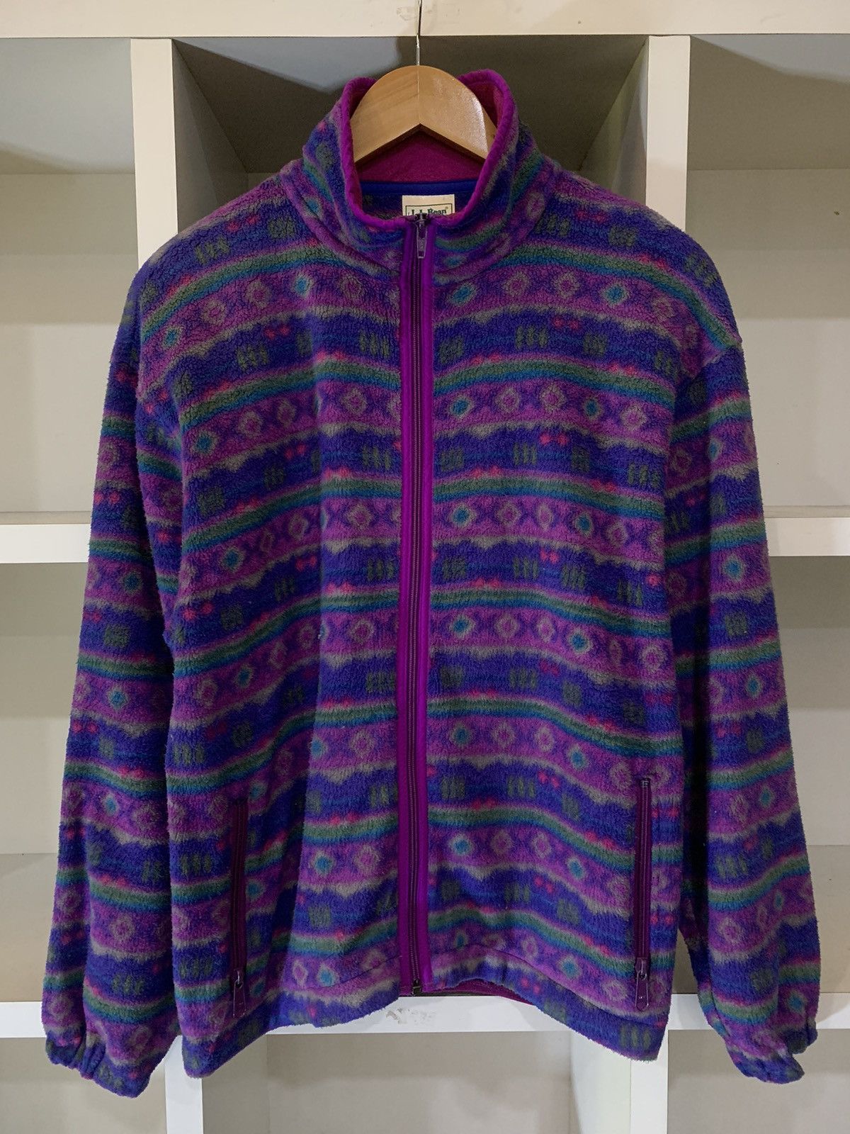 L.L. Bean printed fleece