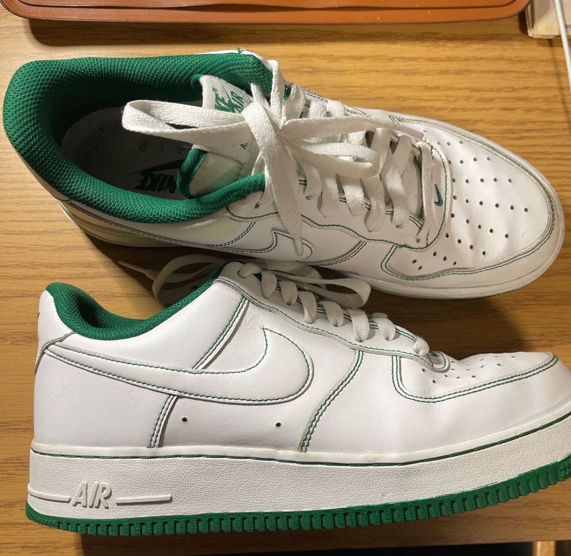 Nike Air Force 1 Pine Green 07’ contrast stitch Size US 9 / EU 42 - 4 Thumbnail