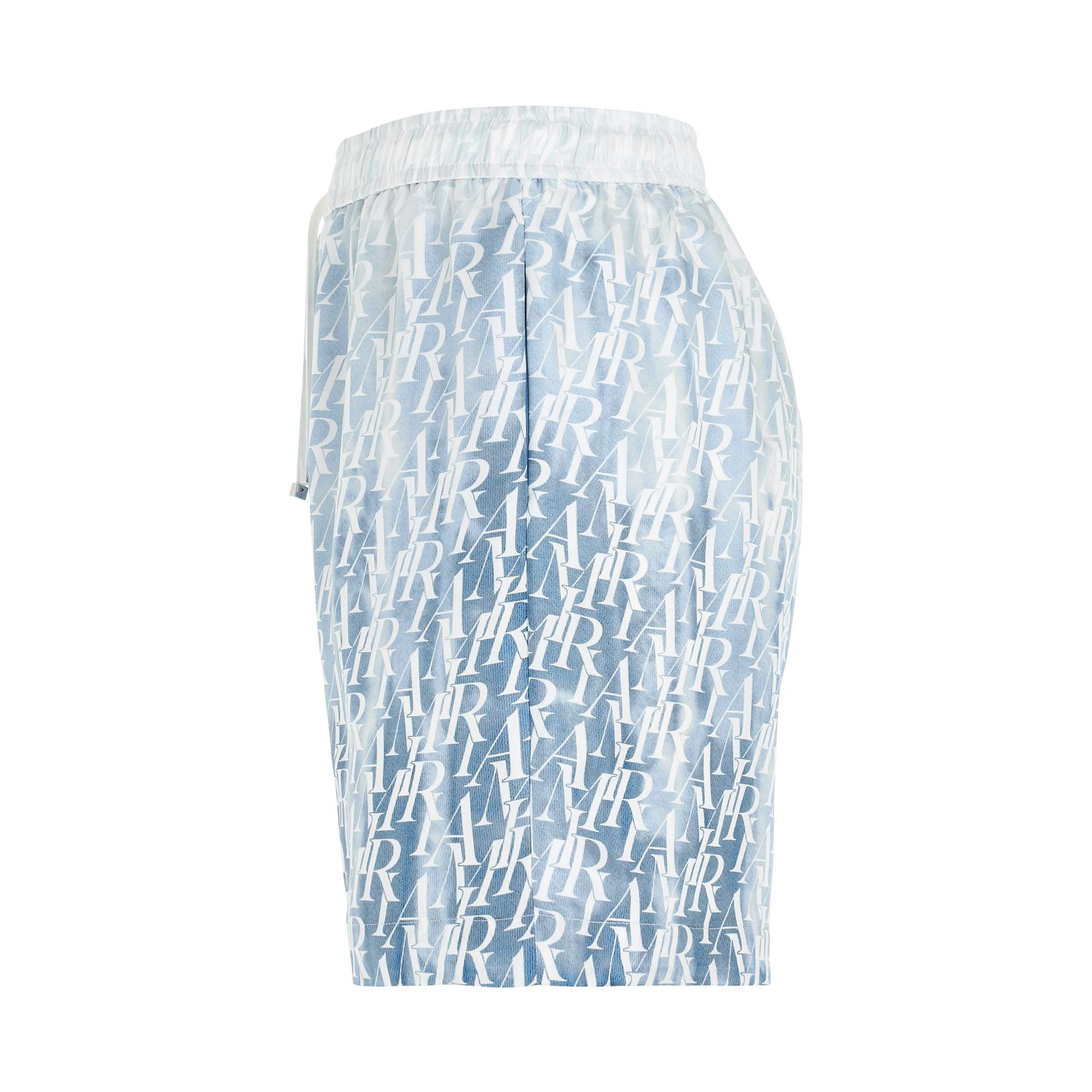 Amiri o1y0525 Logo Short in Light Blue/White Size US 36 / EU 52 - 3 Thumbnail