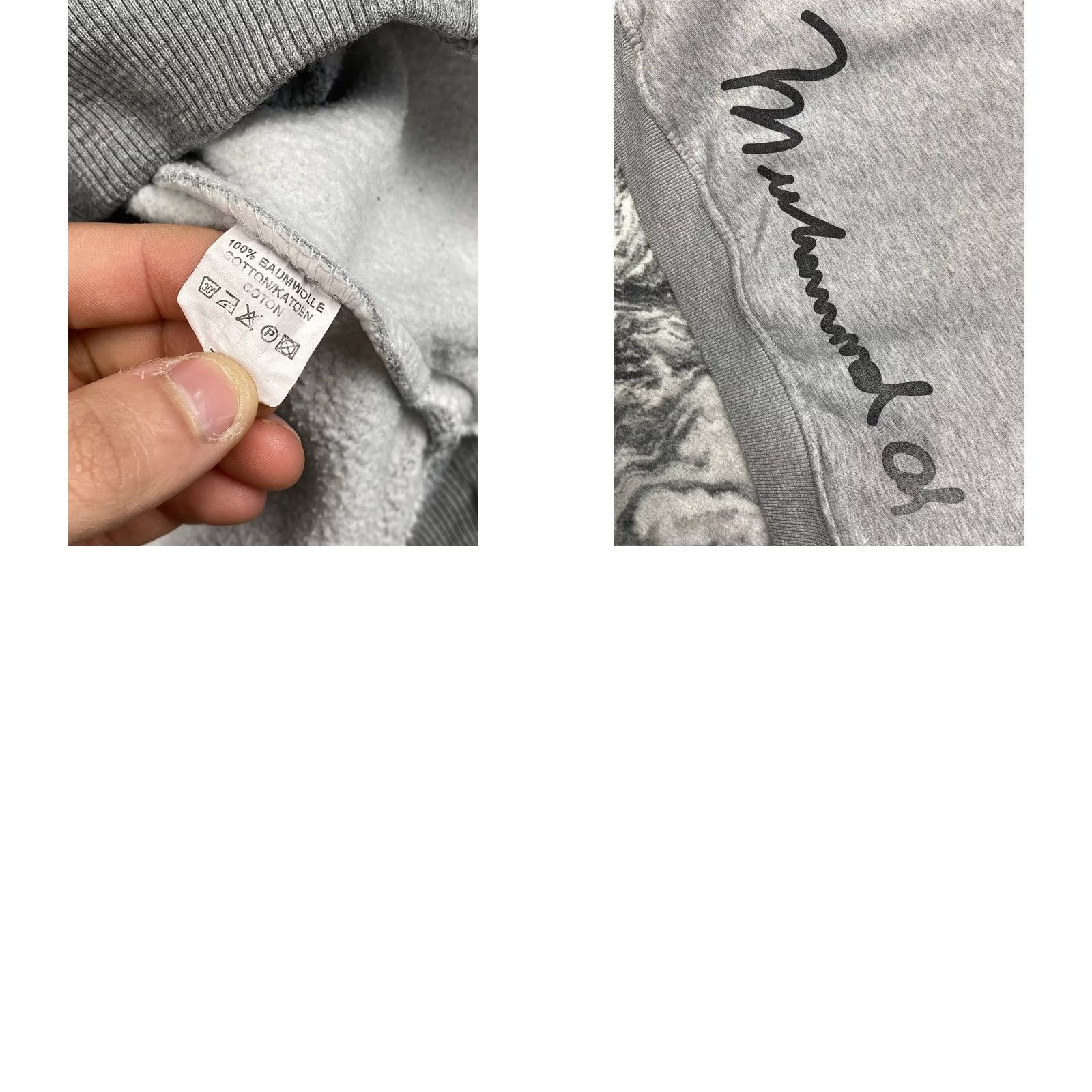 Dolce & Gabbana VINTAGE Dolce&Gabbana Muhammed Ali Big Logo 90s Hoodie Men L Gray Shirt Hoodie 90s Mens Size US L / EU 52-54 / 3 - 8 Thumbnail