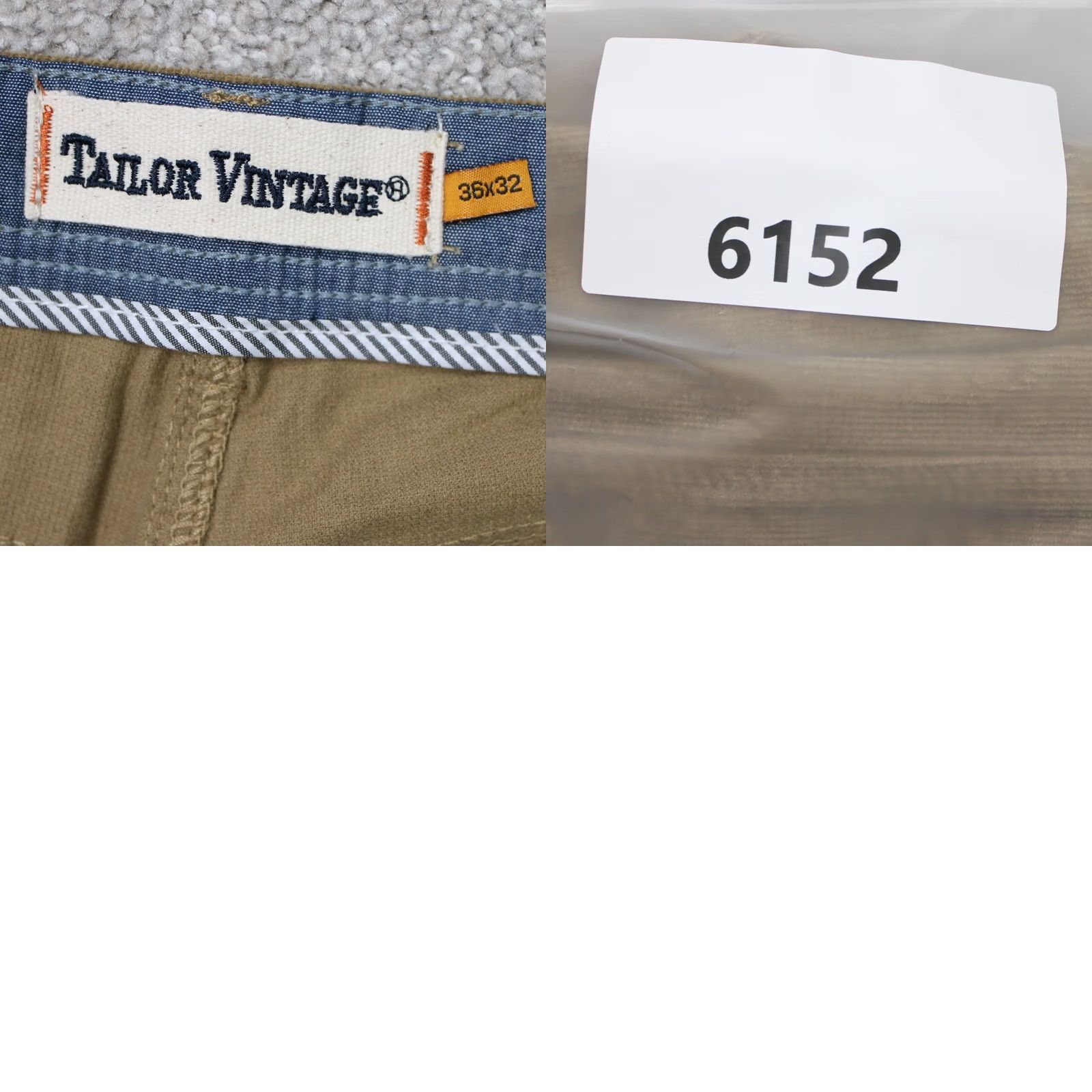 Vintage Tailor Vintage Pants Mens 36x32 Beige Corduroy Slim Fit Straight 5-Pocket Slimming Stretch Chino Casual Business Travel Mens Merchandise Size US 36 / EU 52 - 9 Thumbnail
