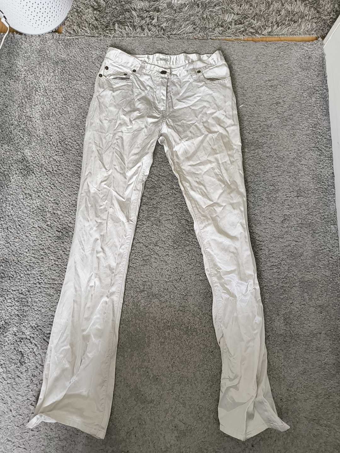 Miu Miu Vintage Miu Miu White Shiny Trousers Size 26" / US 2 / IT 38 - 1 Thumbnail