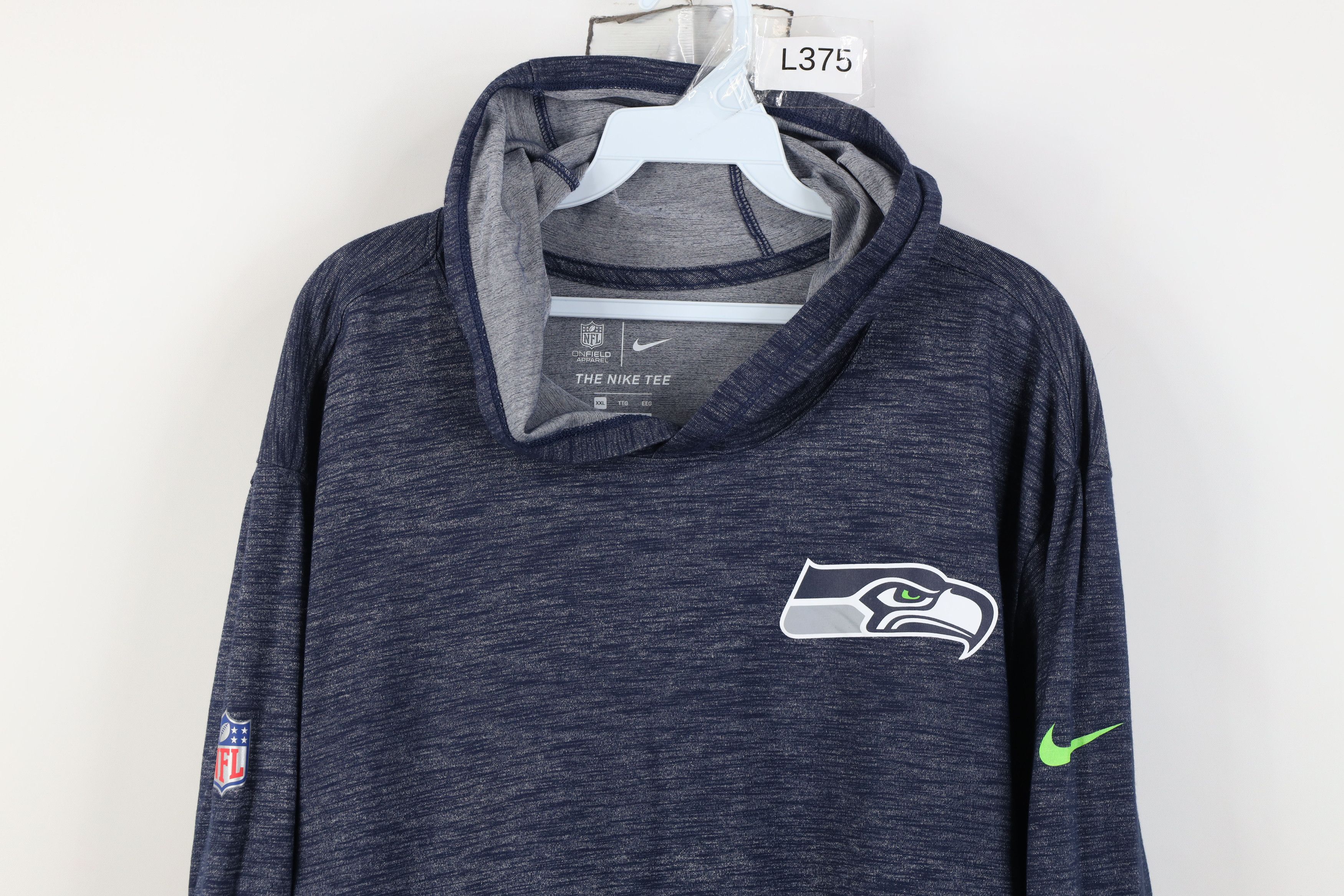 Nike Nike On Field Seattle Seahawks Football Hooded T-Shirt Blue Size US XXL / EU 58 / 5 - 2 Thumbnail