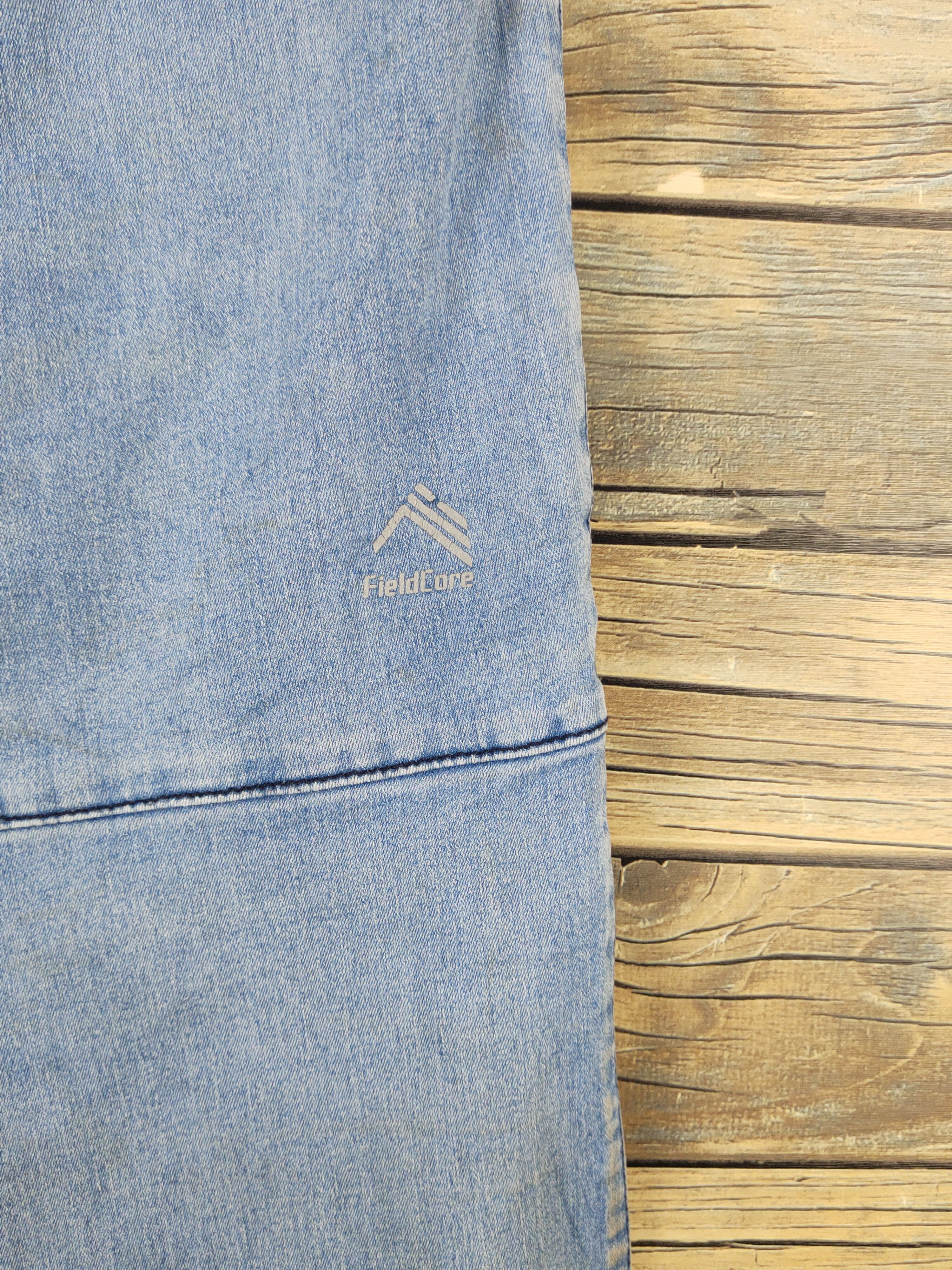 Japanese Brand FieldCore Blue Distressed Ripped cargo Jeans #W1965 Size US 32 / EU 48 - 10 Thumbnail